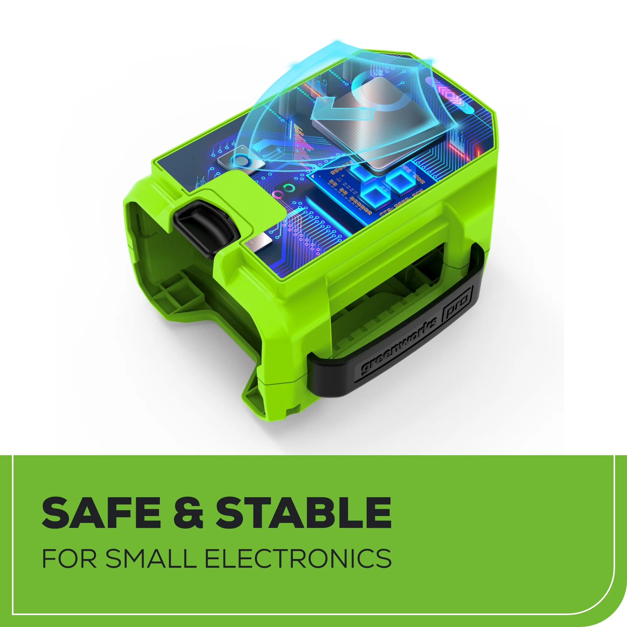 60V Cordless Battery 300 Watt Power Inverter: 2.5 Ah Battery and Charger - Image 10