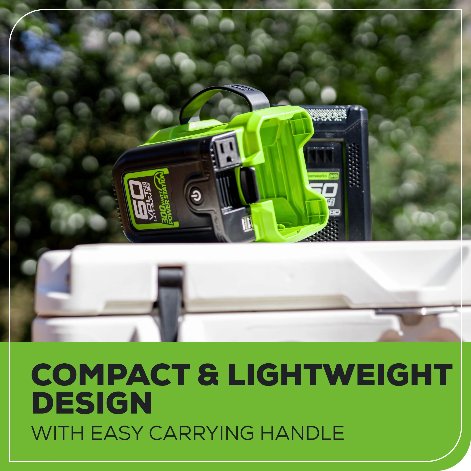 60V Cordless Battery 300 Watt Power Inverter: 2.5 Ah Battery and Charger - Image 9