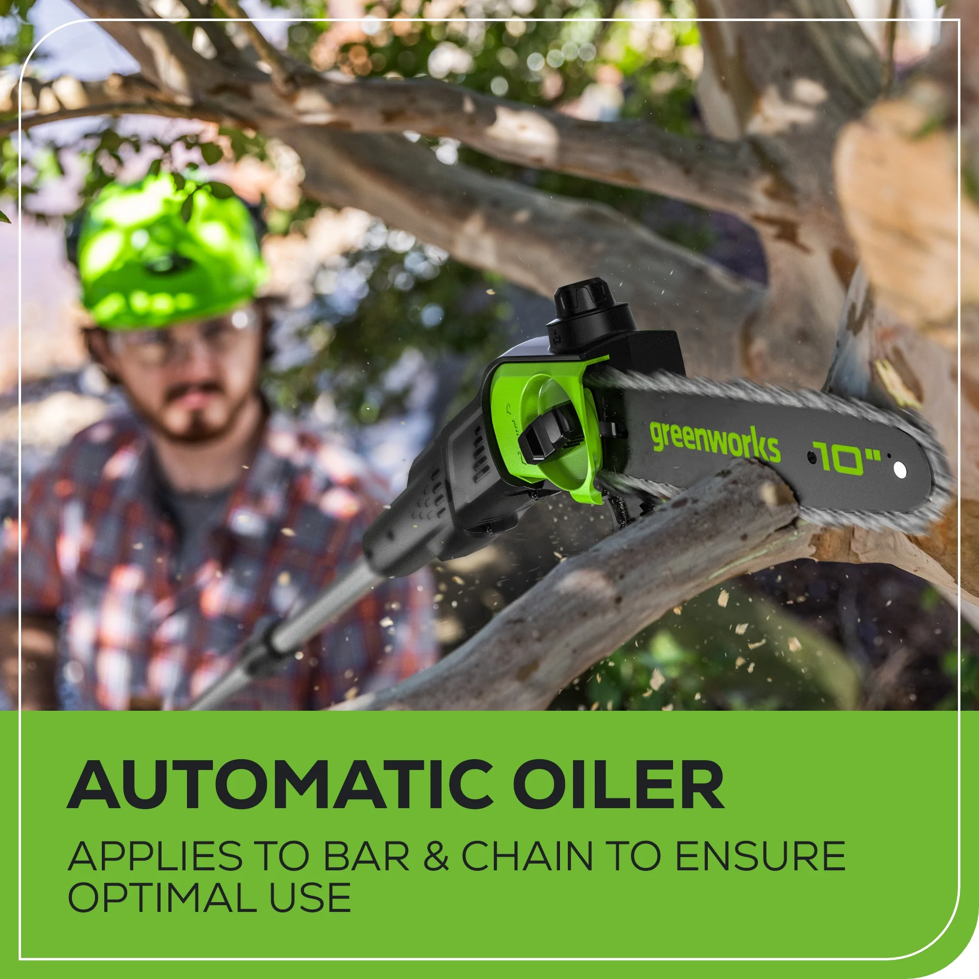 80V Pro 10" Cordless Battery Pole Saw: 2.0 Ah Battery and Charger - Image 5