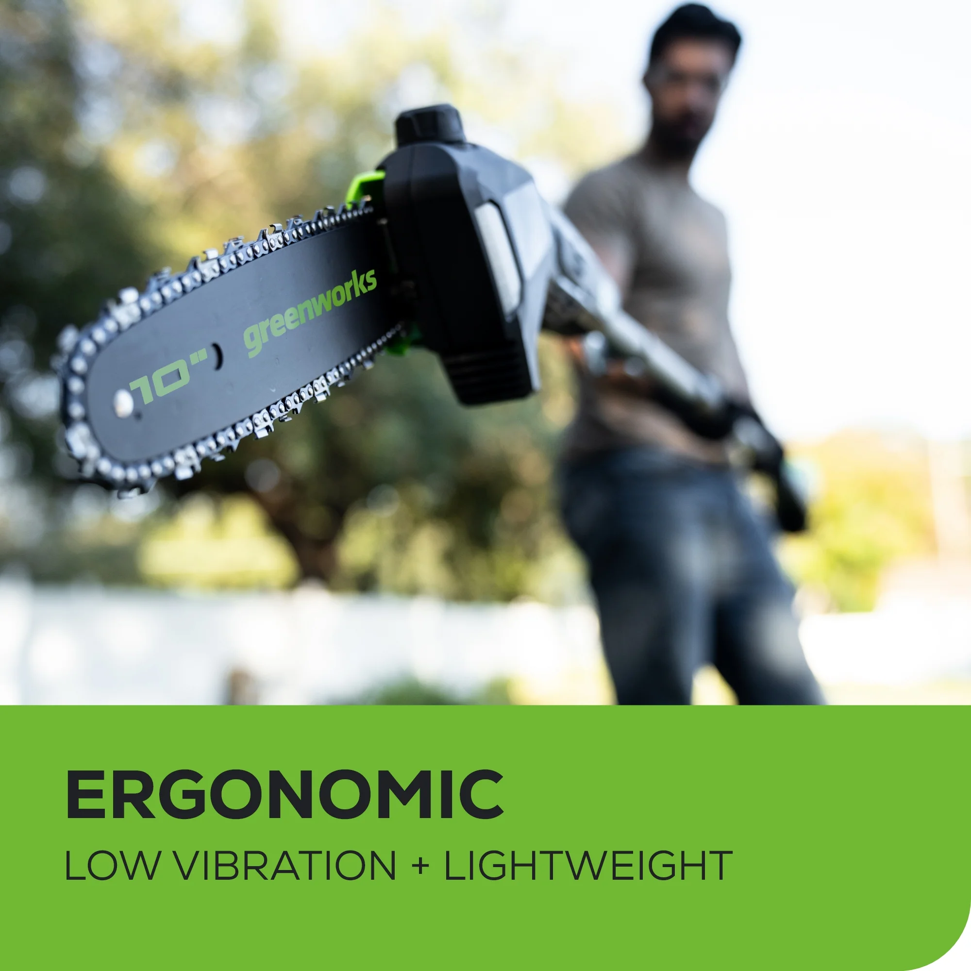 80V Pro 10" Cordless Battery Pole Saw: 2.0 Ah Battery and Charger - Image 6