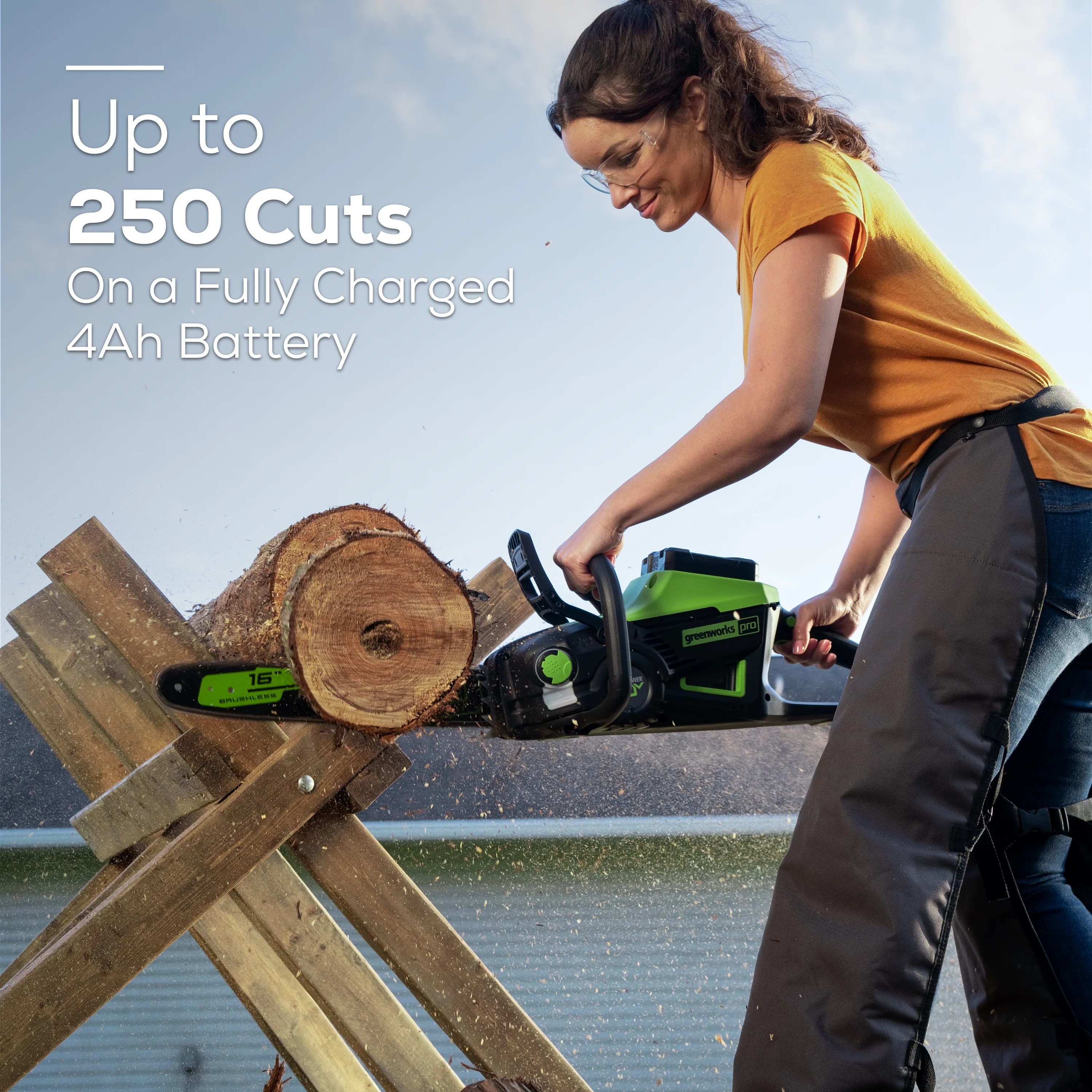 80V 16" 2.0 kW Cordless Battery Chainsaw (Tool Only) - Image 3