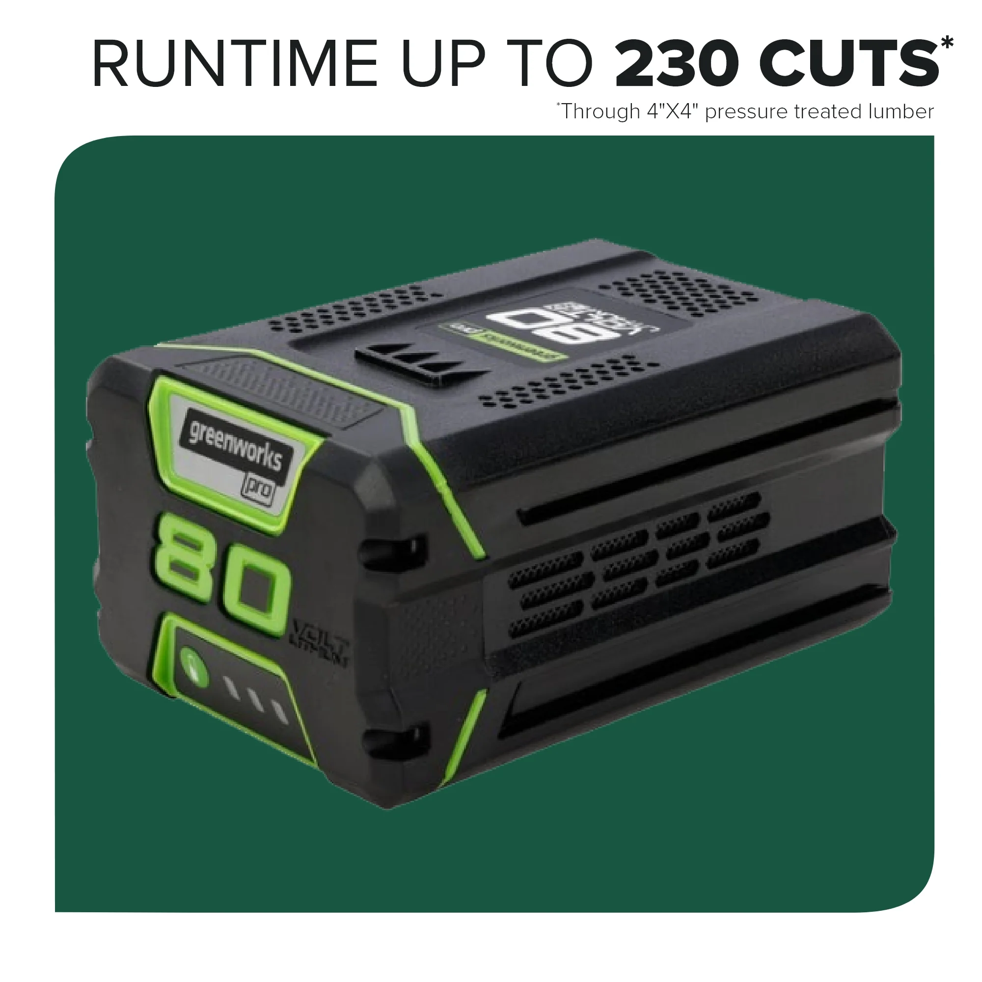 80V 20" Cordless Battery Chainsaw: 4.0 Ah Battery and Charger - Image 13