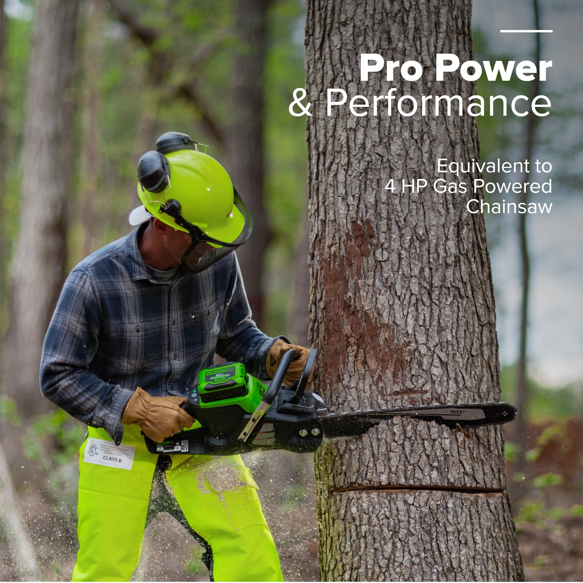 80V 20" Cordless Battery Chainsaw: 4.0 Ah Battery and Charger - Image 8