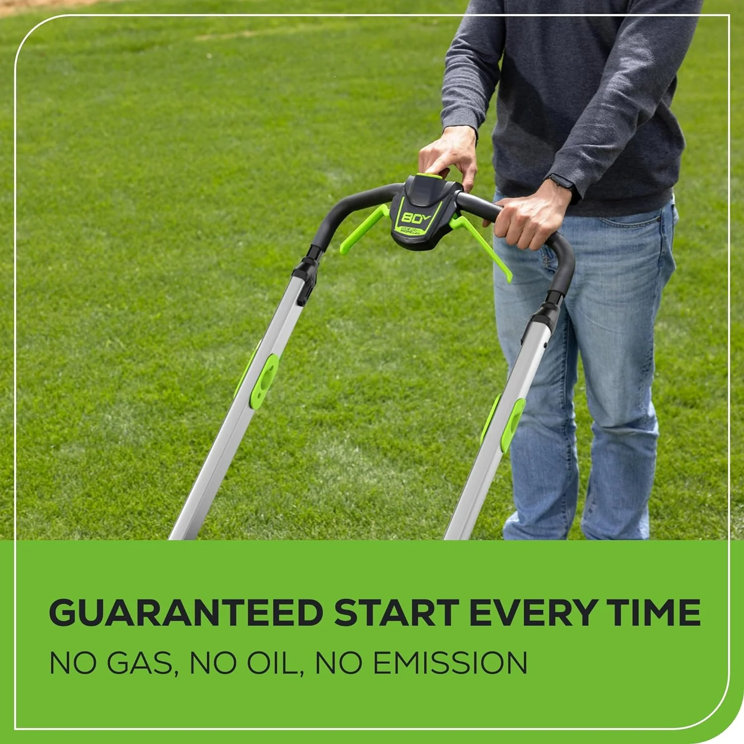 80V 21" Cordless Battery 4-in-1 Push Lawn Mower: 4.0 Ah Battery and Charger, LM2108 - Image 6