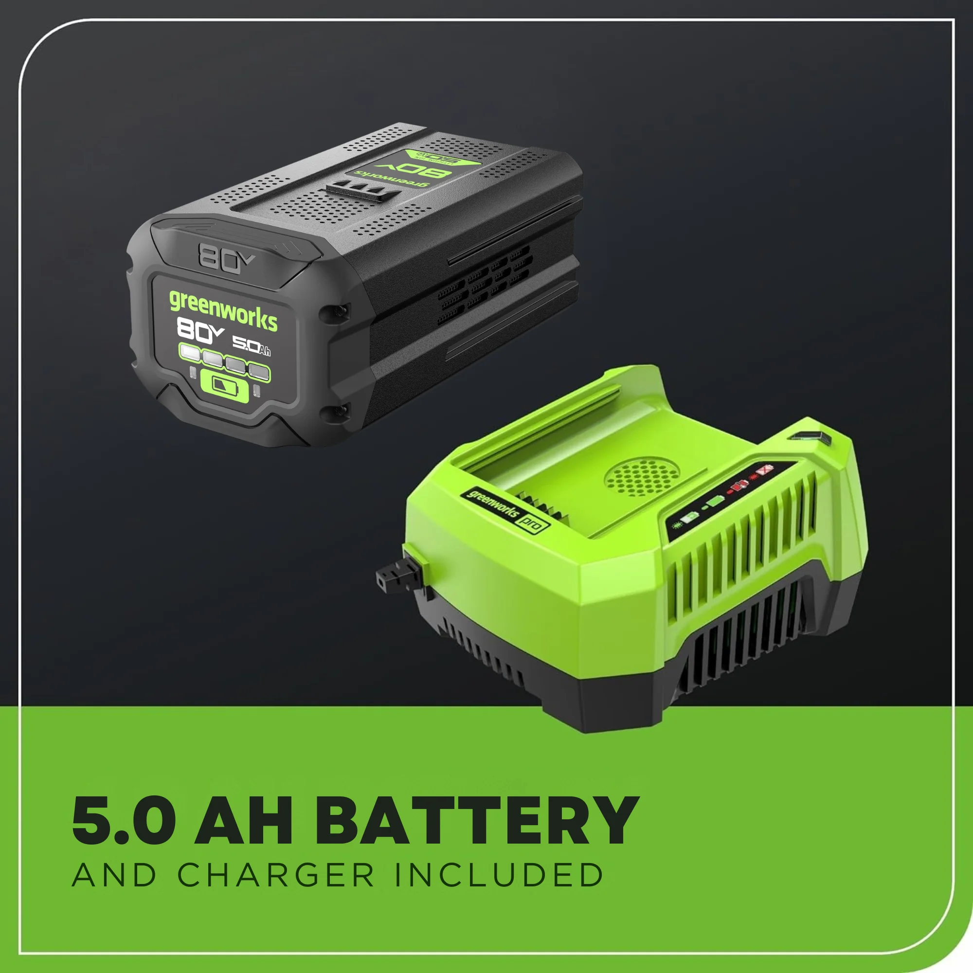 80V 21" Cordless Battery 4-in-1 Push Lawn Mower: 5.0 Ah Battery and 4A Charger, LM2108 - Image 9
