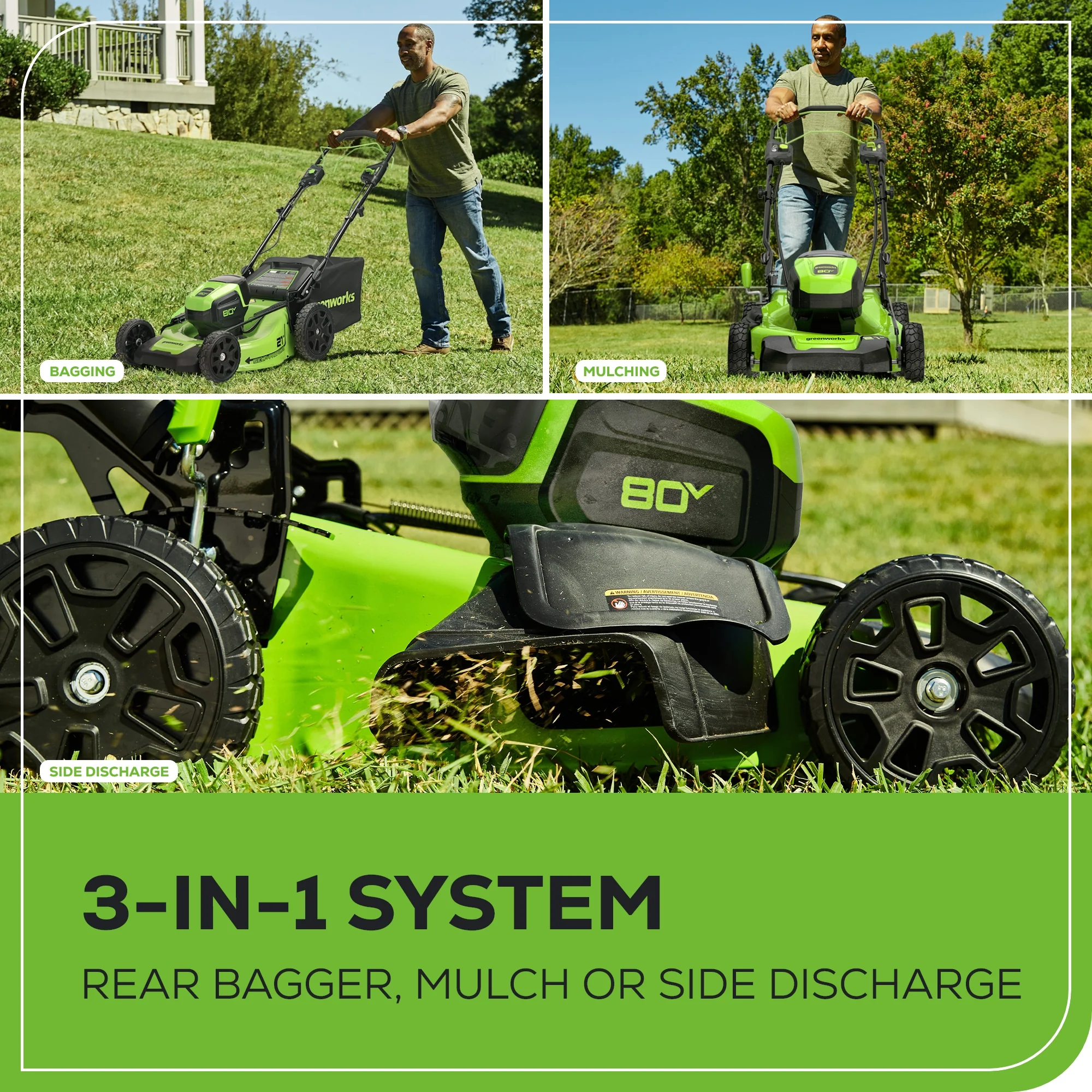 80V 21" Cordless Battery Brushless Self-Propelled Mower 3pc Combo Kit: 4.0 Ah Battery and Rapid Charger - Image 11