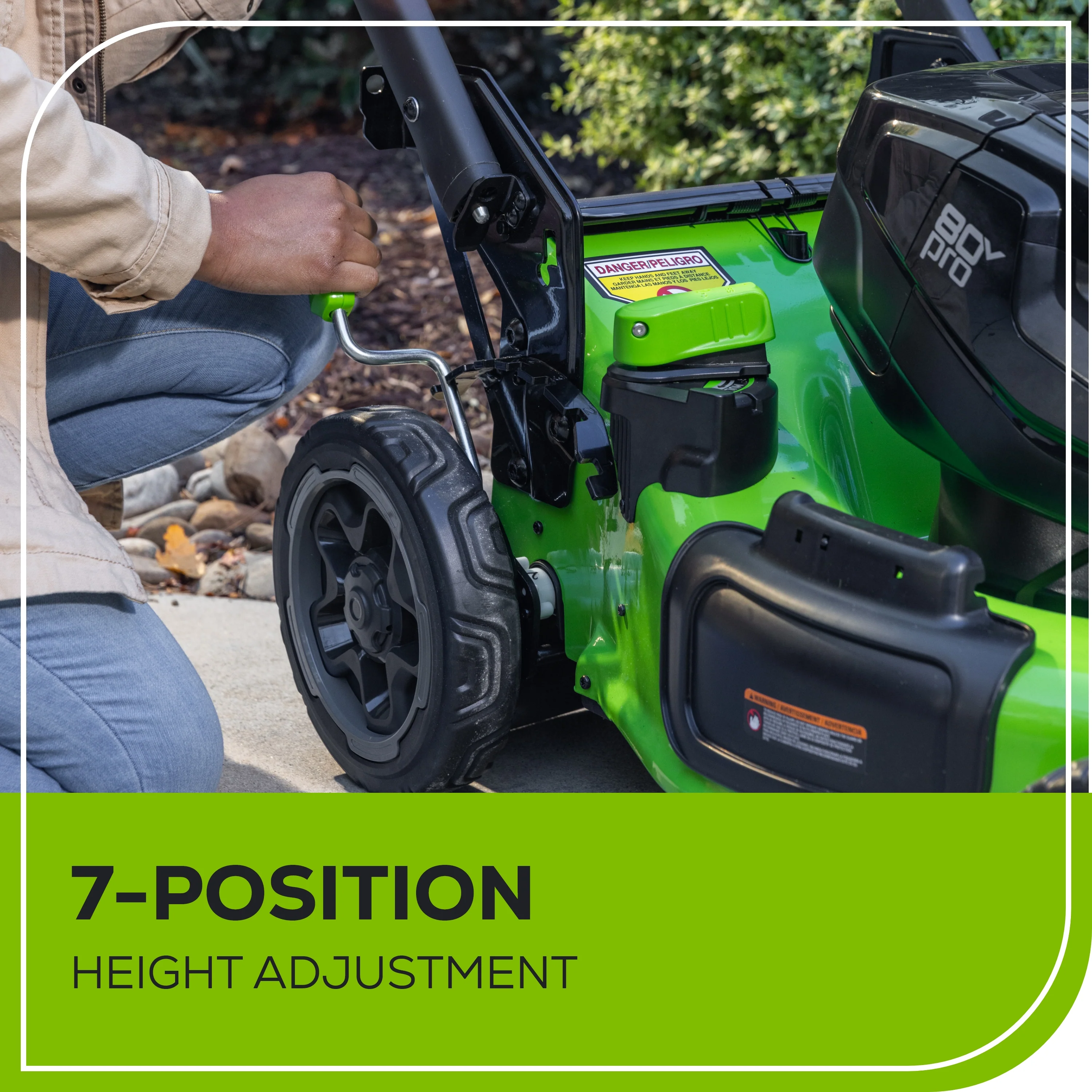 80V 22" Cordless Battery Dual Blade Self-Propelled Lawn Mower: (2) 4.0 Ah Batteries and Rapid Charger, LM2208S - Image 15