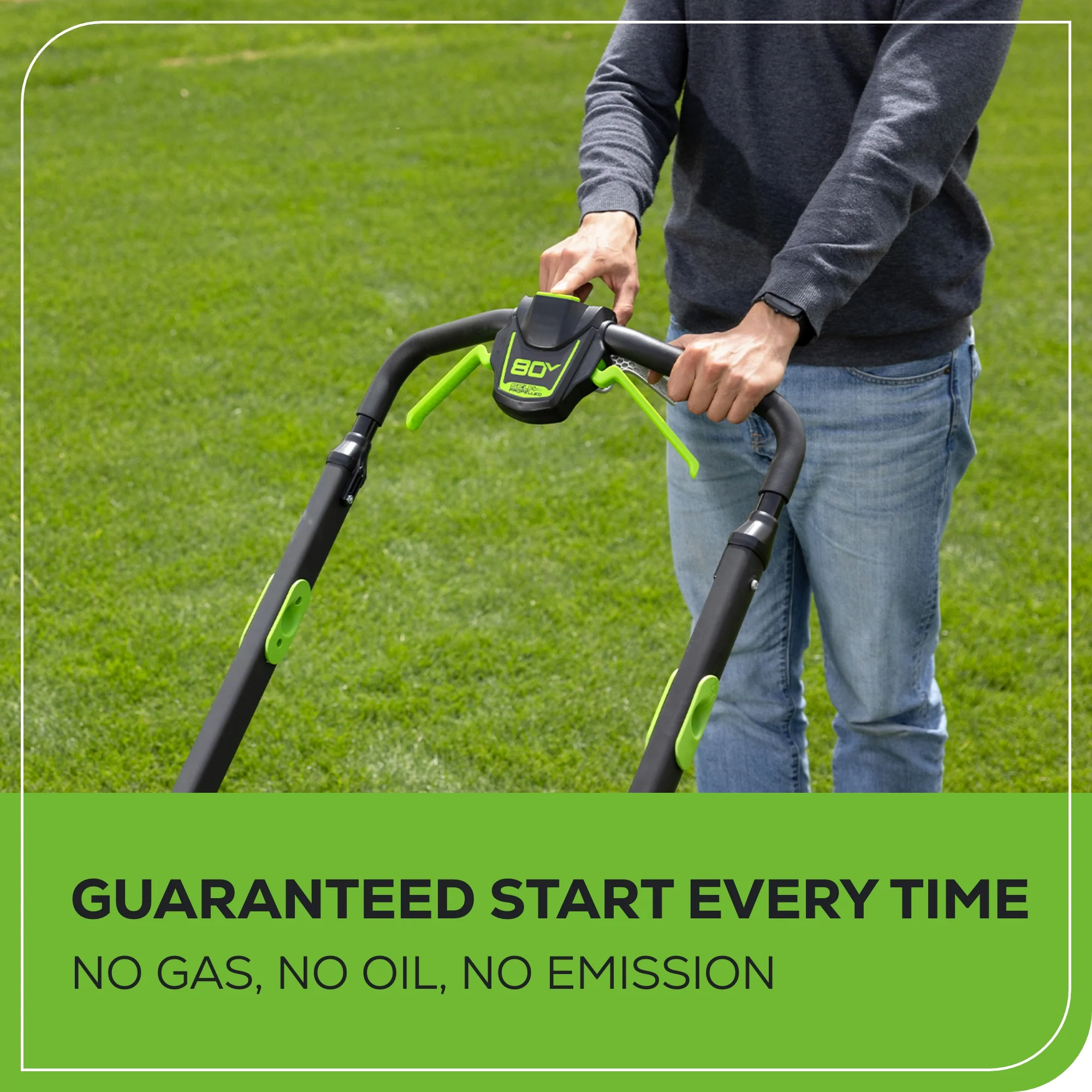 OPEN BOX 80V 25" Cordless Battery Dual Blade Self-Propelled Mower: (2) 2.5 Ah Batteries and Dual-Port Charger, LM2508S - Image 4
