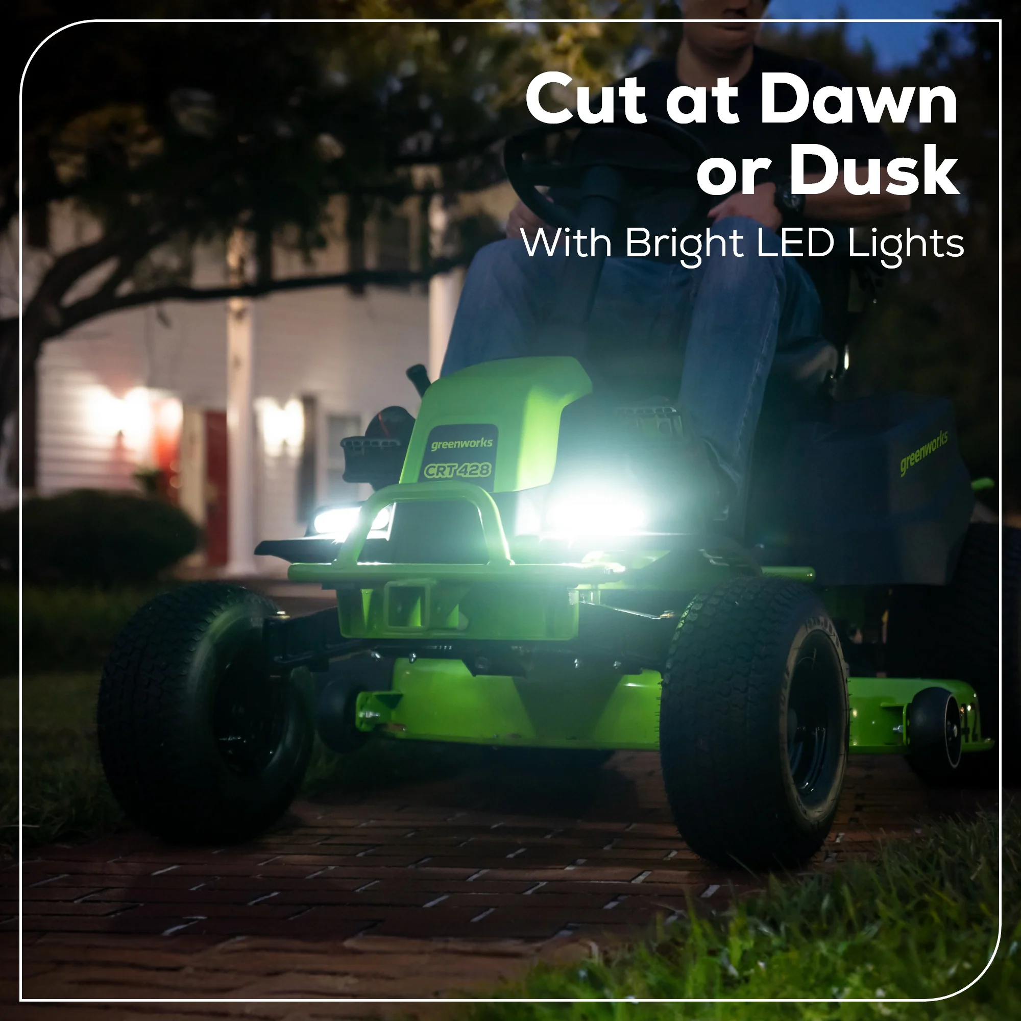 80V 42" Cordless Battery CrossoverT Riding Lawn Mower, (4) 5.0Ah Batteries and 600W Wall Charger, CRT4282 - Image 8