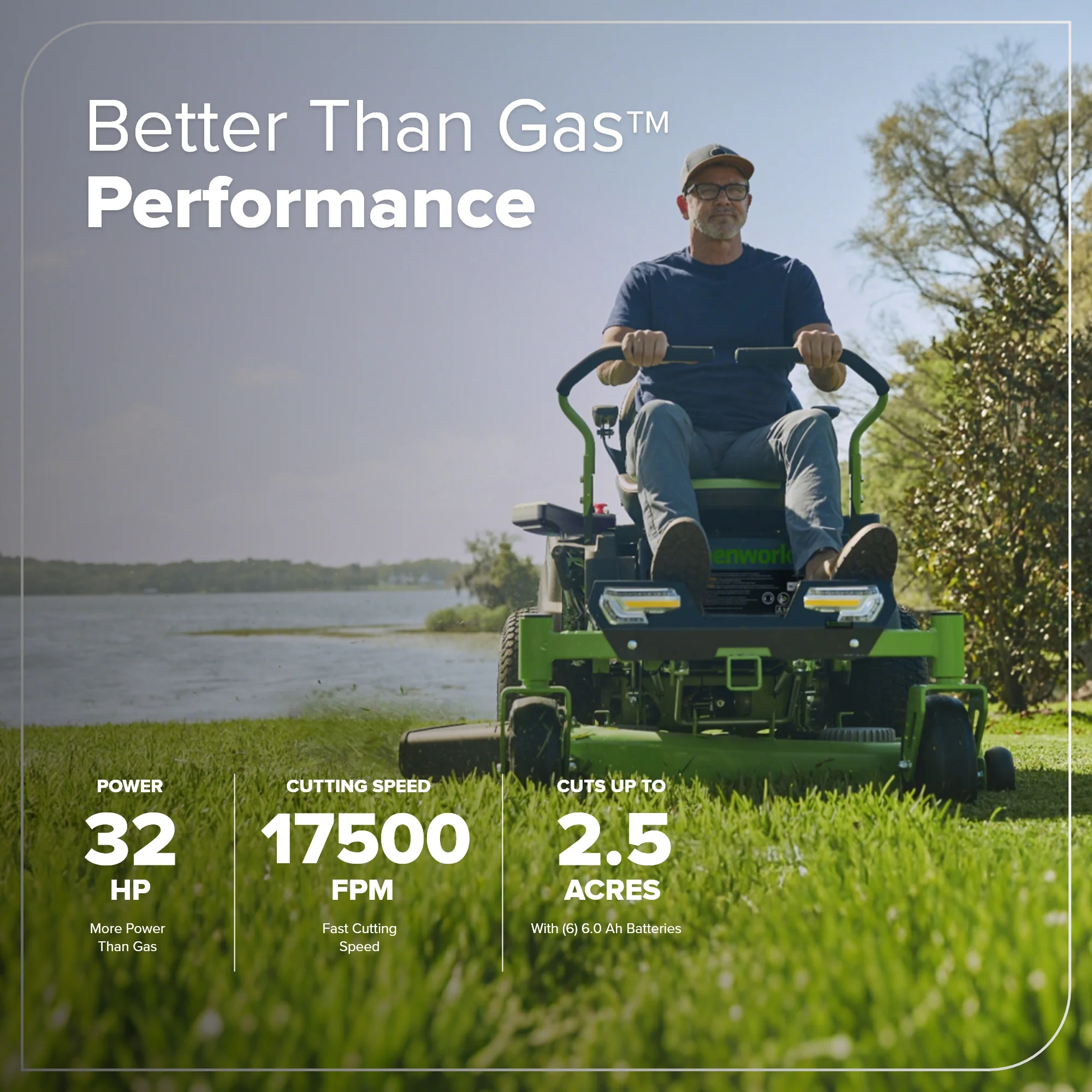 80V 42" Cordless Battery CrossoverZ Zero Turn Lawn Mower, (6) 6Ah Batteries and 600W Wall Charger, CRZ4282 - Image 4