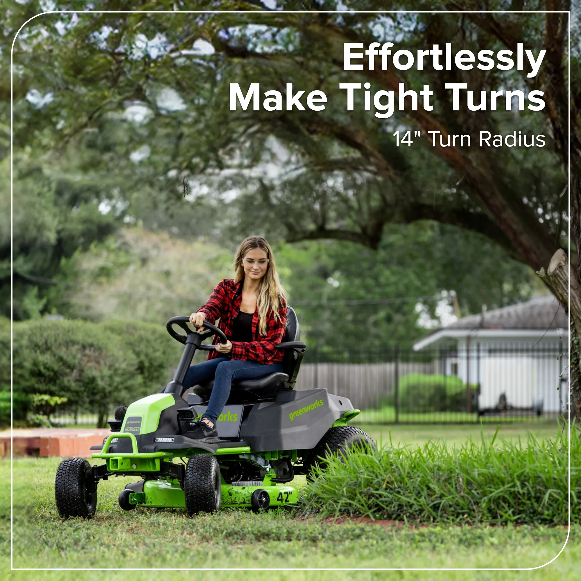 80V 42" CrossoverT Riding Lawn Tractor : (4) 6.0 Ah Batteries and 600-Watt Charger, CRT4282 - Image 16