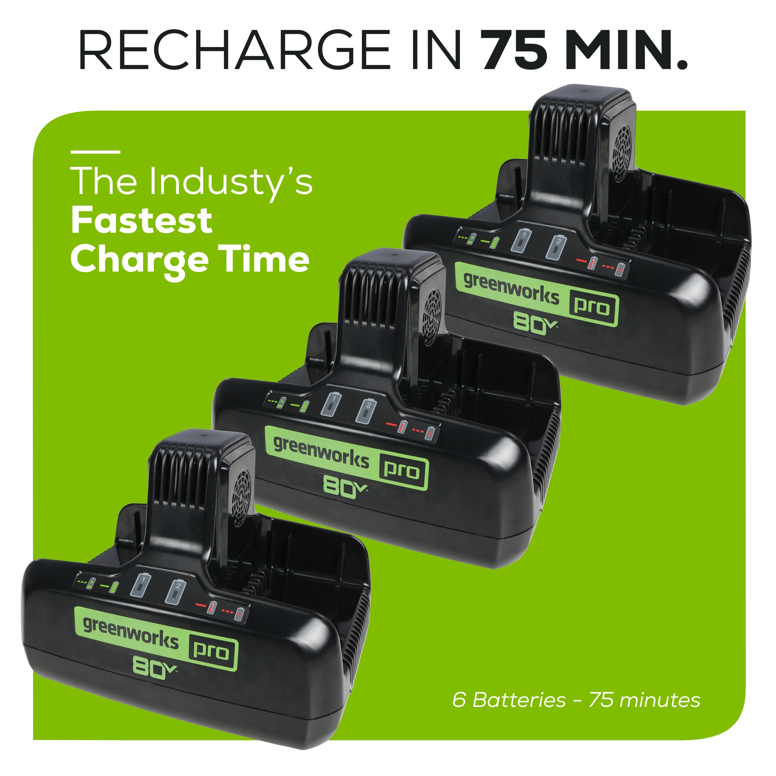 80V 42" Cordless Battery CrossoverT Riding Lawn Mower w/ Six (6) 5.0Ah Batteries and Three (3) Dual Port Turbo Chargers, CRZ4281 - Image 18