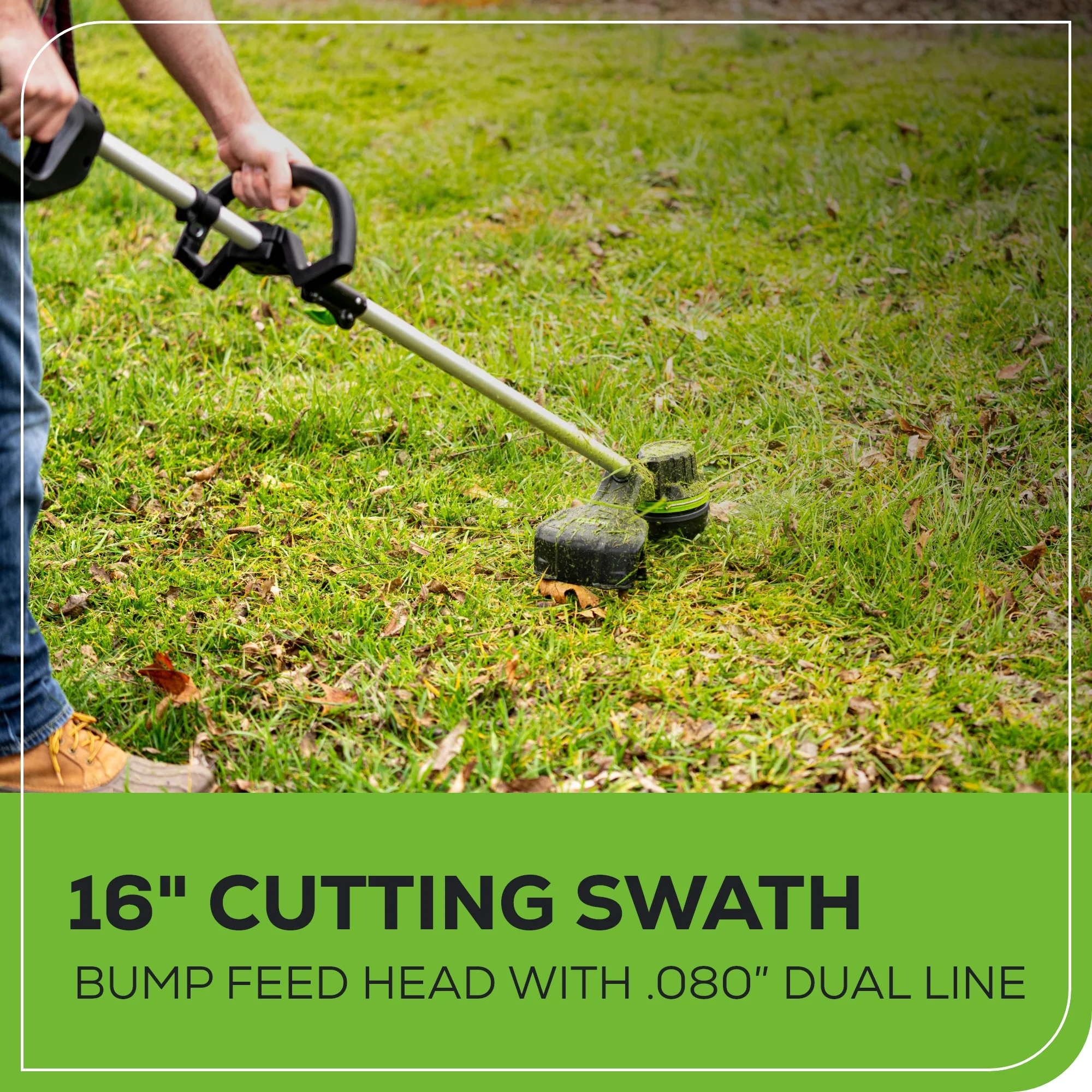 Pro 80V 16" Brushless String Trimmer & 500CFM Leaf Blower Combo w/ 2.0 Ah Battery & Charger - Image 7