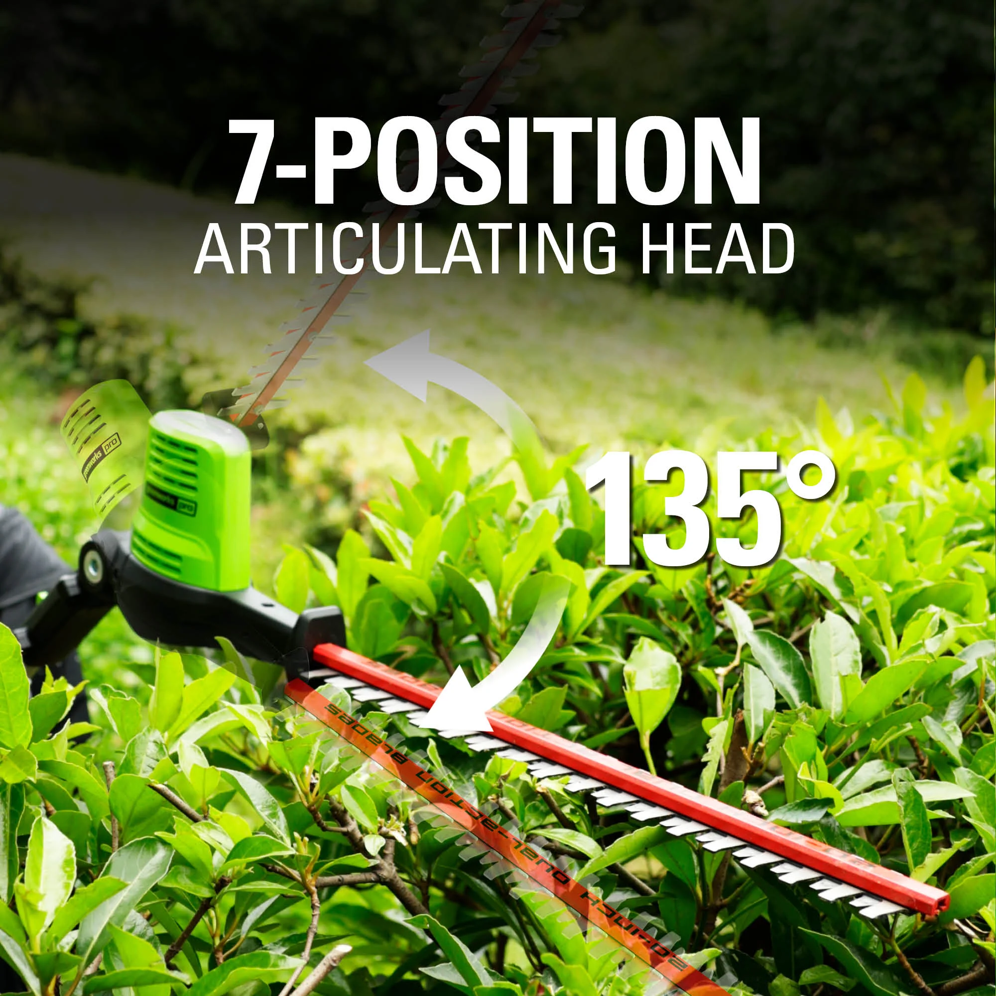 80V 20" Cordless Pole Hedge Trimmer (3/4“cut, 3000SPM), Tool Only - Image 5