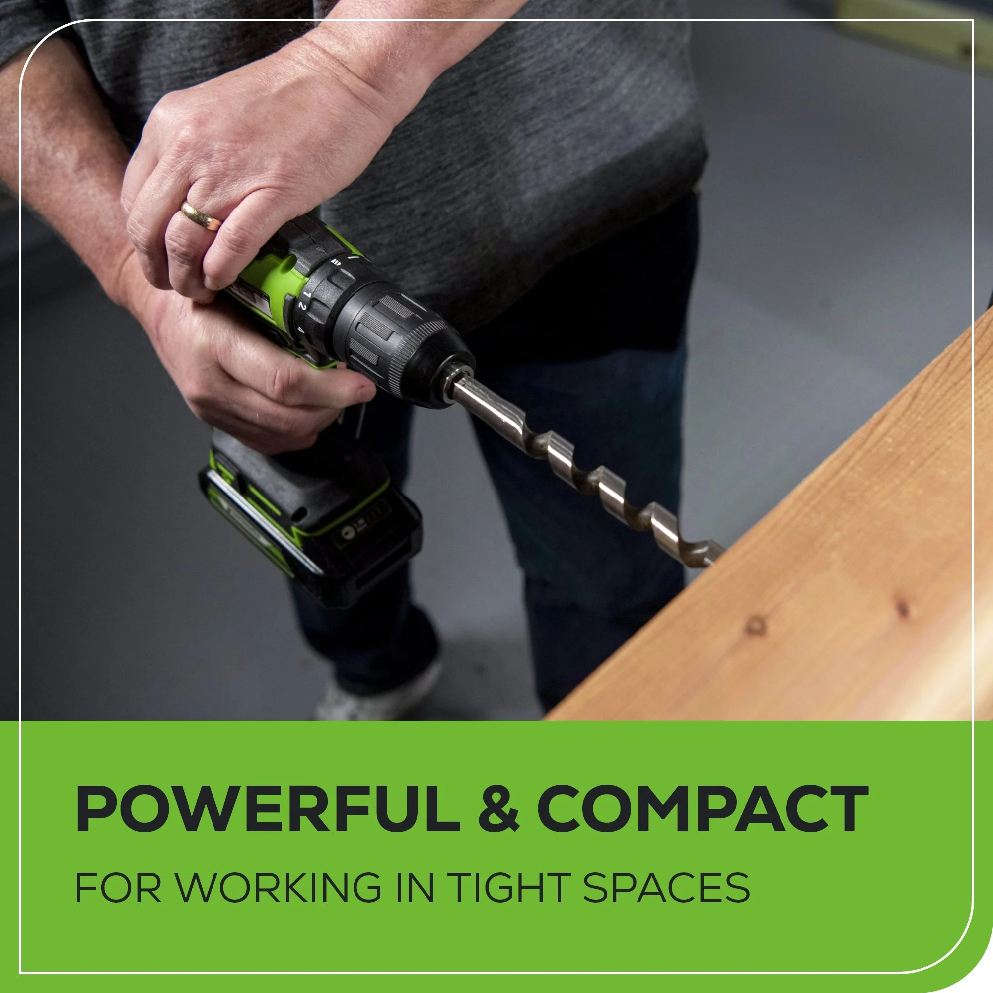 24V Cordless Battery Brushless 1/2" 310 in/lbs Drill / Driver: (1) 2.0 Ah Battery and Charger - Image 10