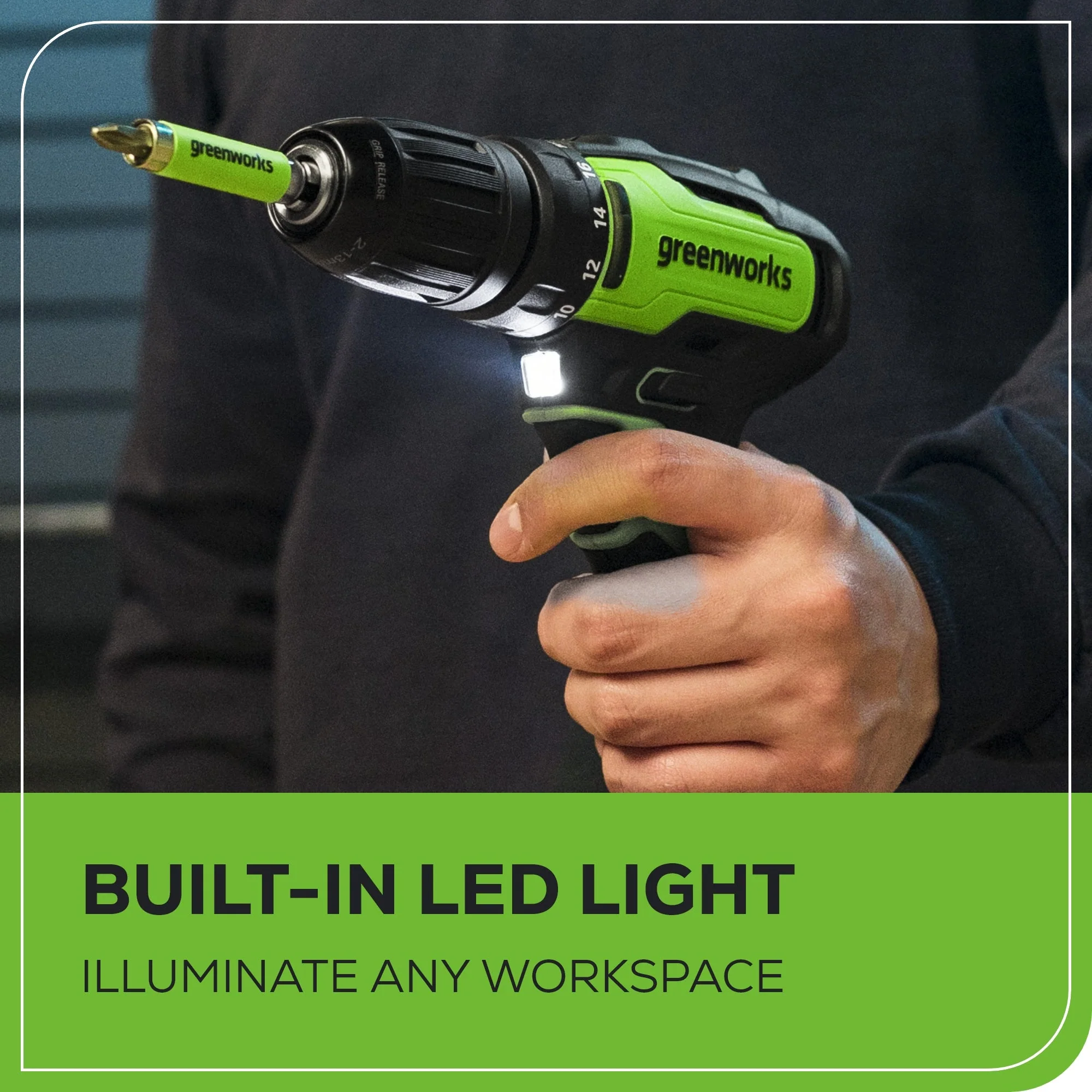 24V Cordless Battery Brushless 1/2" 310 in/lbs Drill / Driver: (1) 2.0 Ah Battery and Charger - Image 9