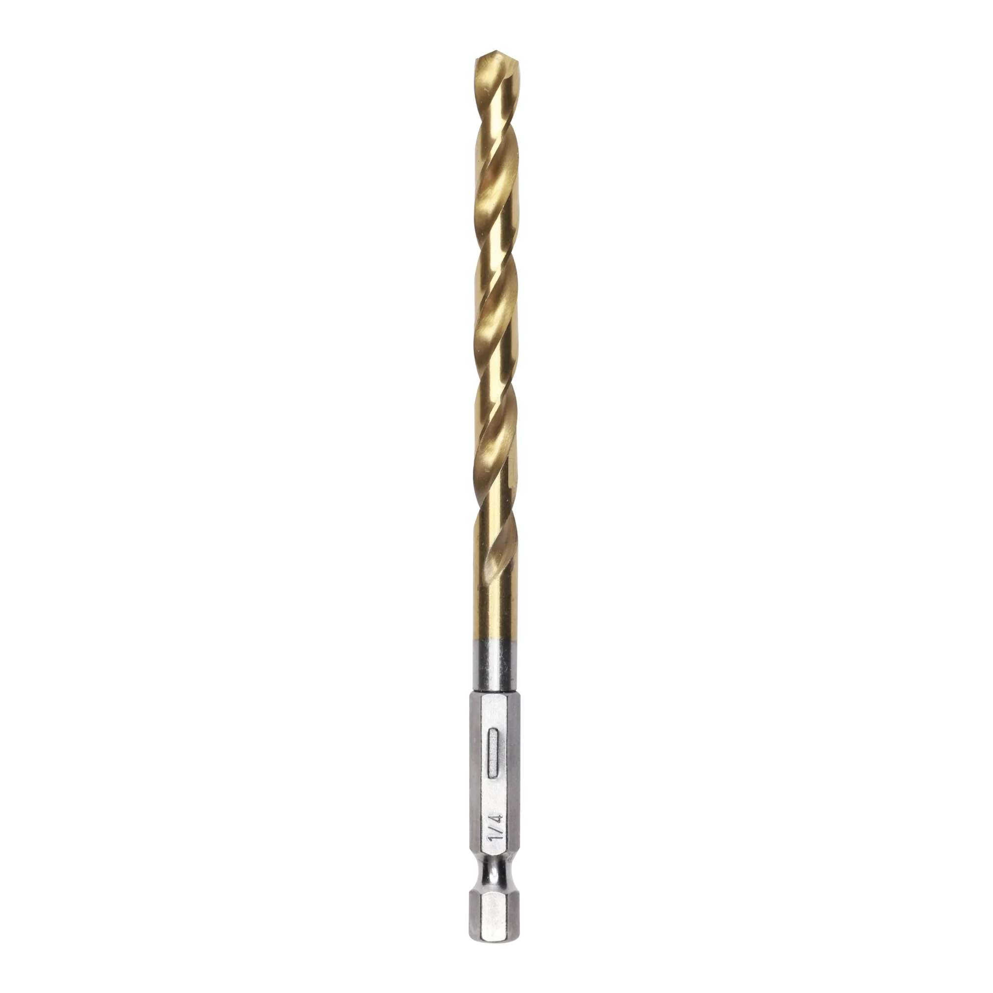 Half Ground 1/4" Hex Shank Titanium Drill Bit Set