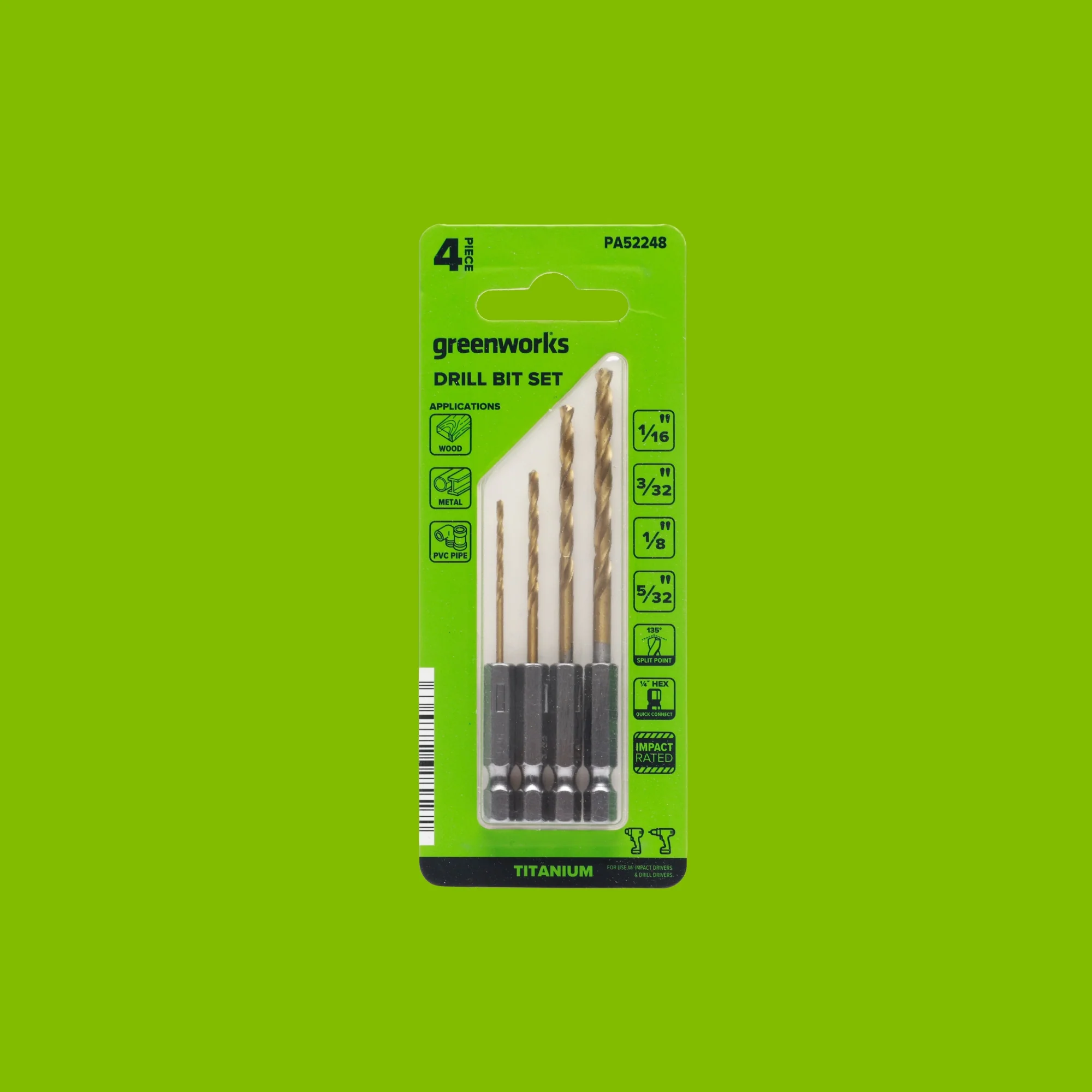 Half Ground 4-Piece Hex Shank Titanium Drill Bit Set - Image 5