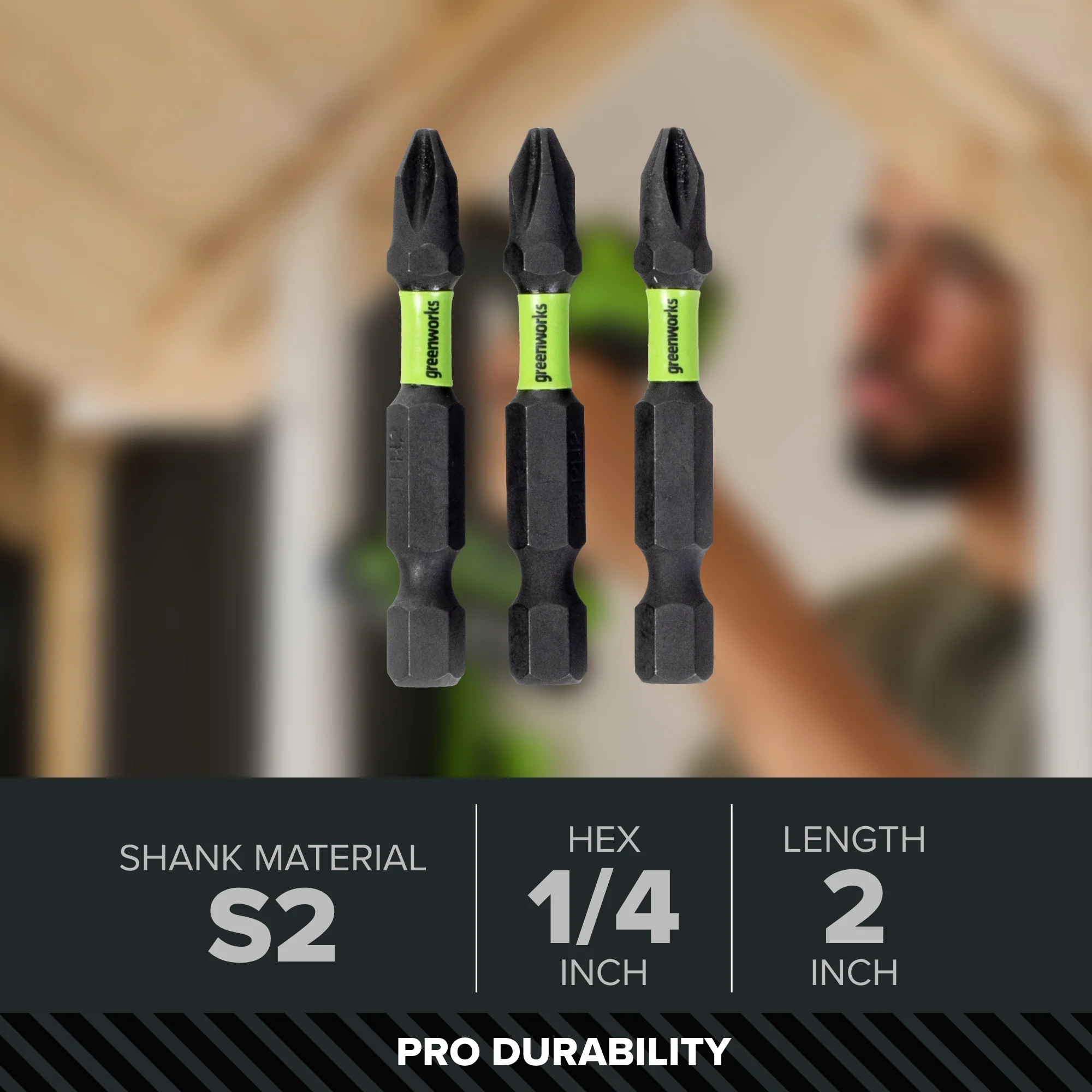 Pro 3-PC 2 in. Impact Rated Bits - Image 2