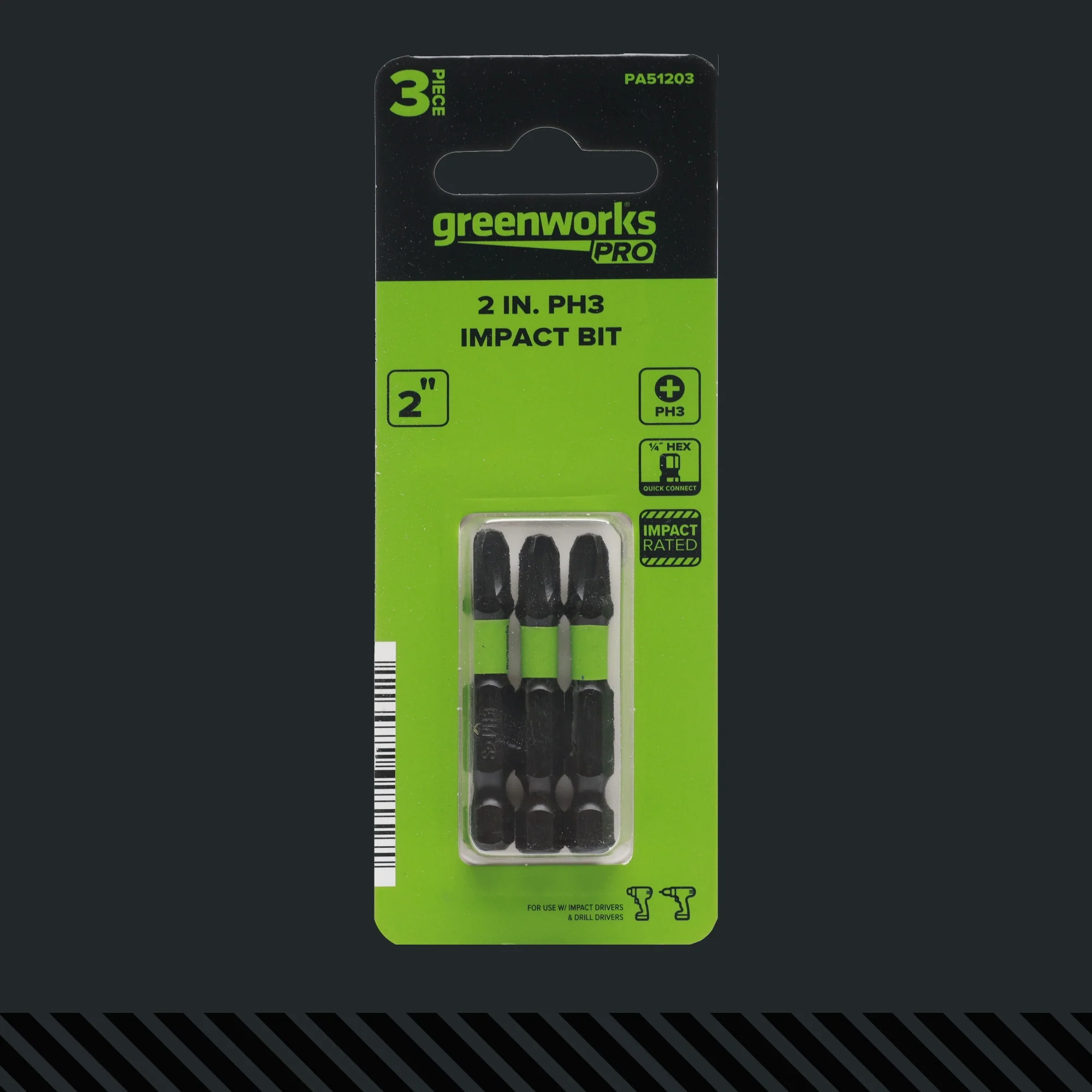 Pro 3-PC S2 2” Impact Rated Bits Phillips PH3 - Image 7