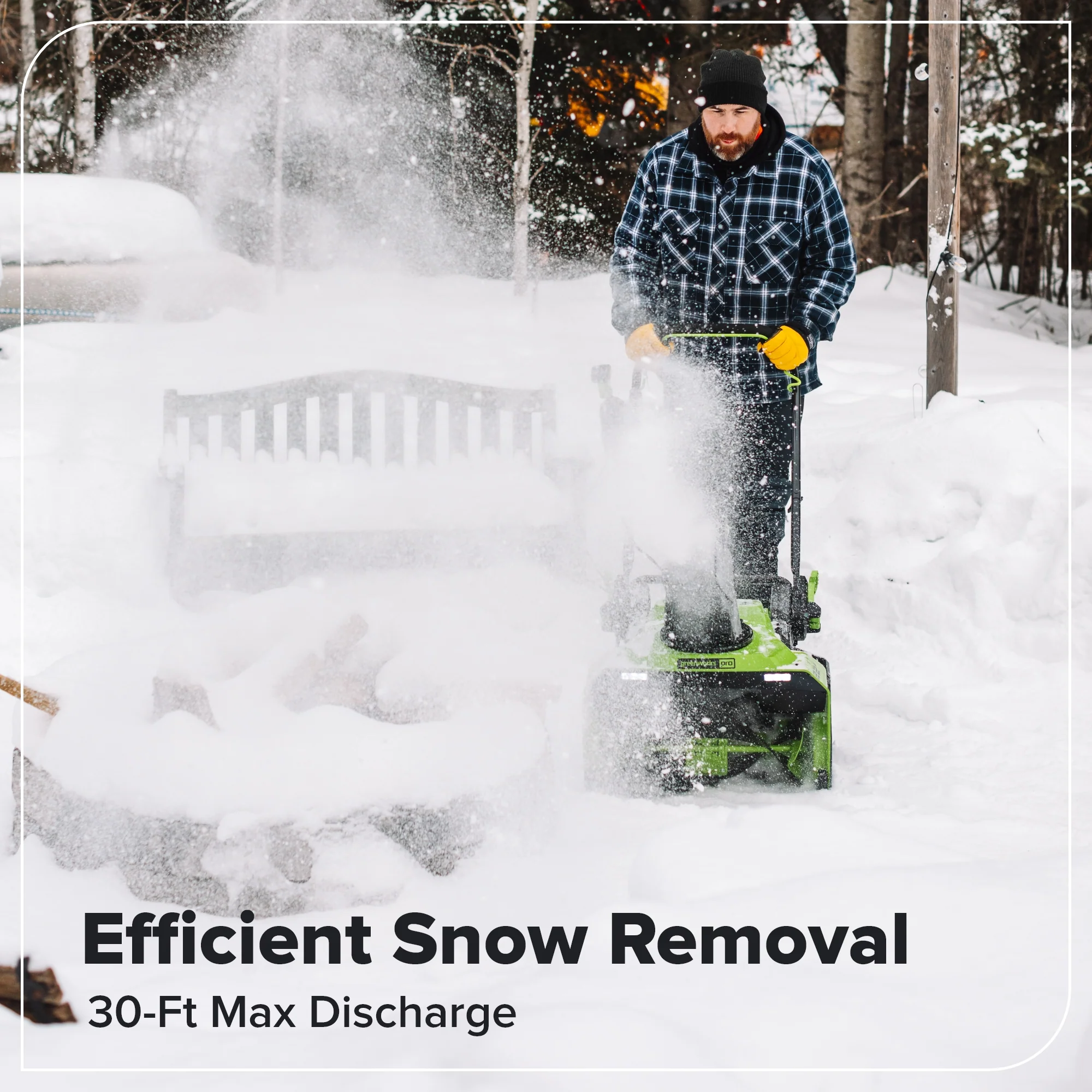 60V 22" Cordless Battery Single-Stage Snow Blower (Tool Only) - Image 6