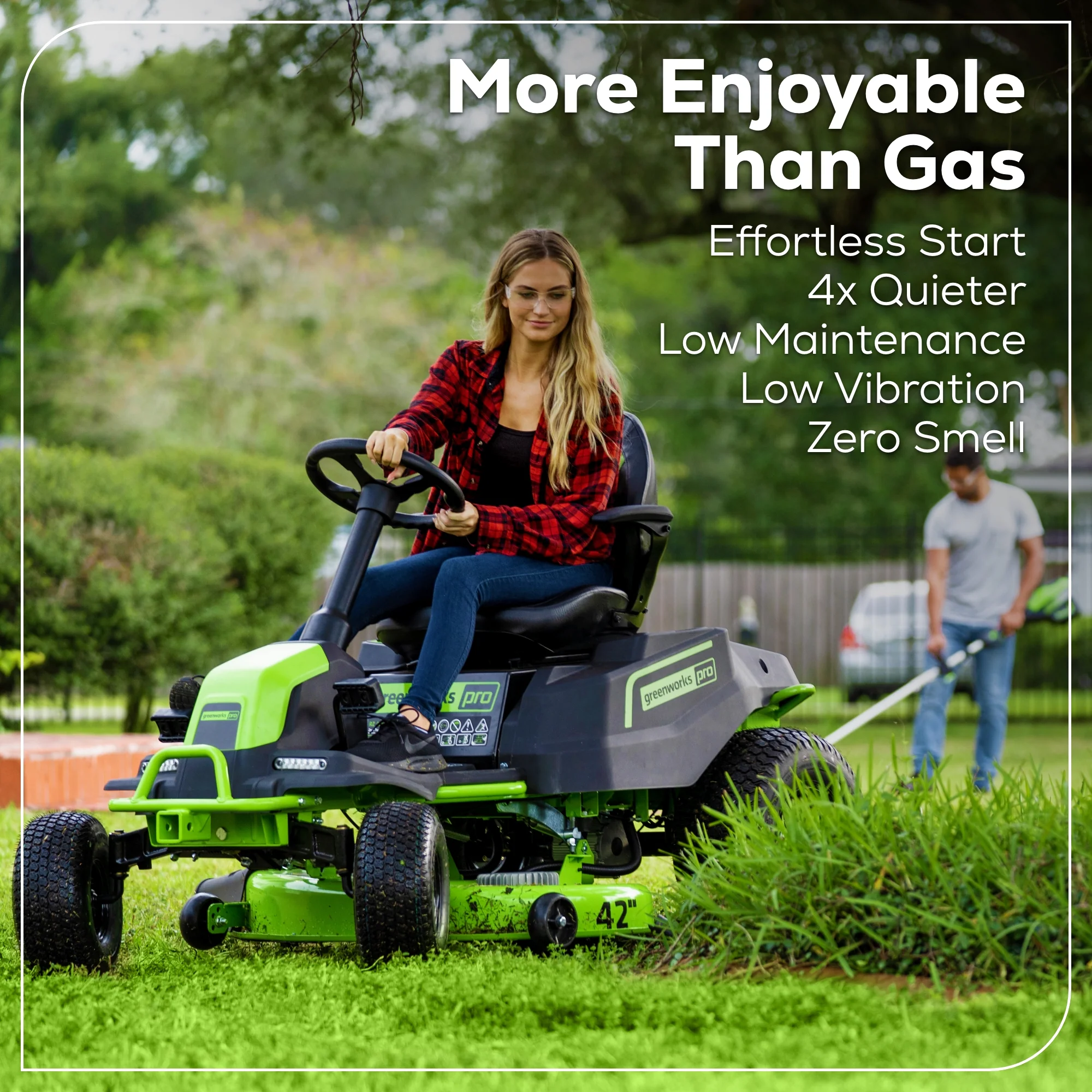 60V 42" Cordless Battery CrossoverT Riding Lawn Mower: (6) 8.0 Ah Batteries and (3) Dual-Port Turbo Chargers, CRT4261 - Image 11