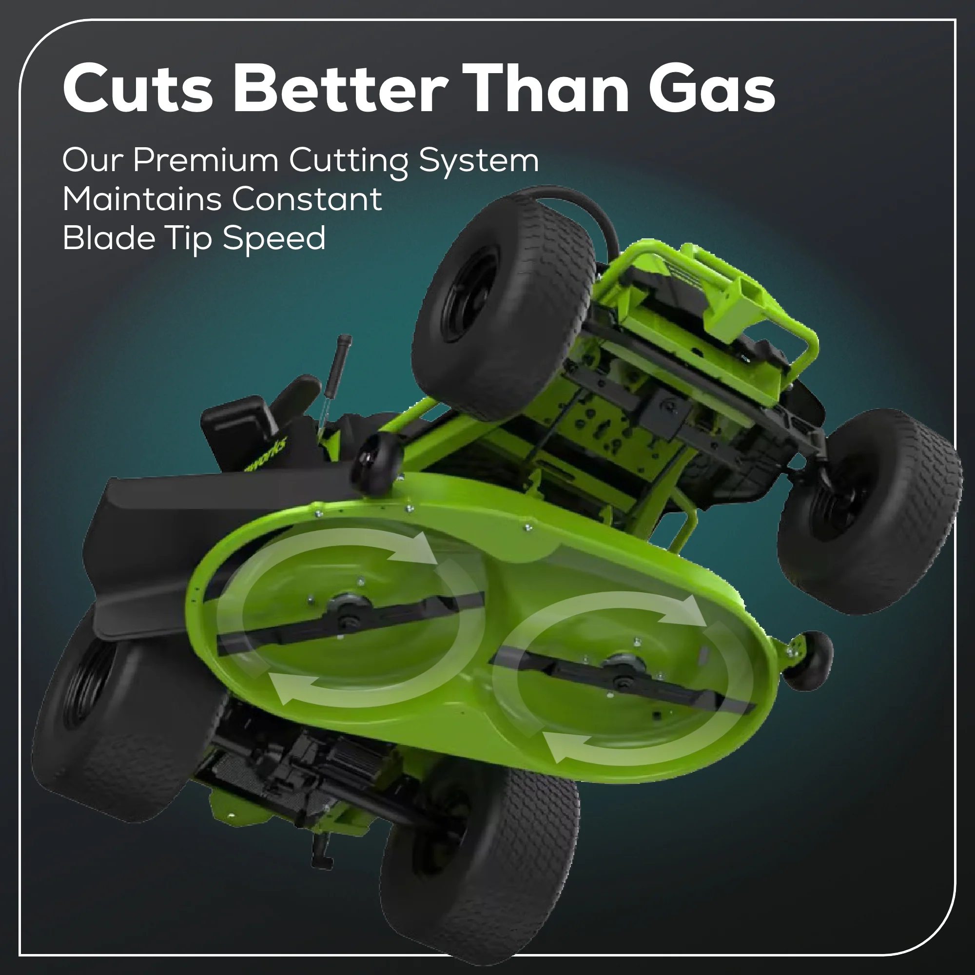 60V 42" Cordless Battery CrossoverT Riding Lawn Mower: (6) 8.0 Ah Batteries and (3) Dual-Port Turbo Chargers, CRT4261 - Image 6