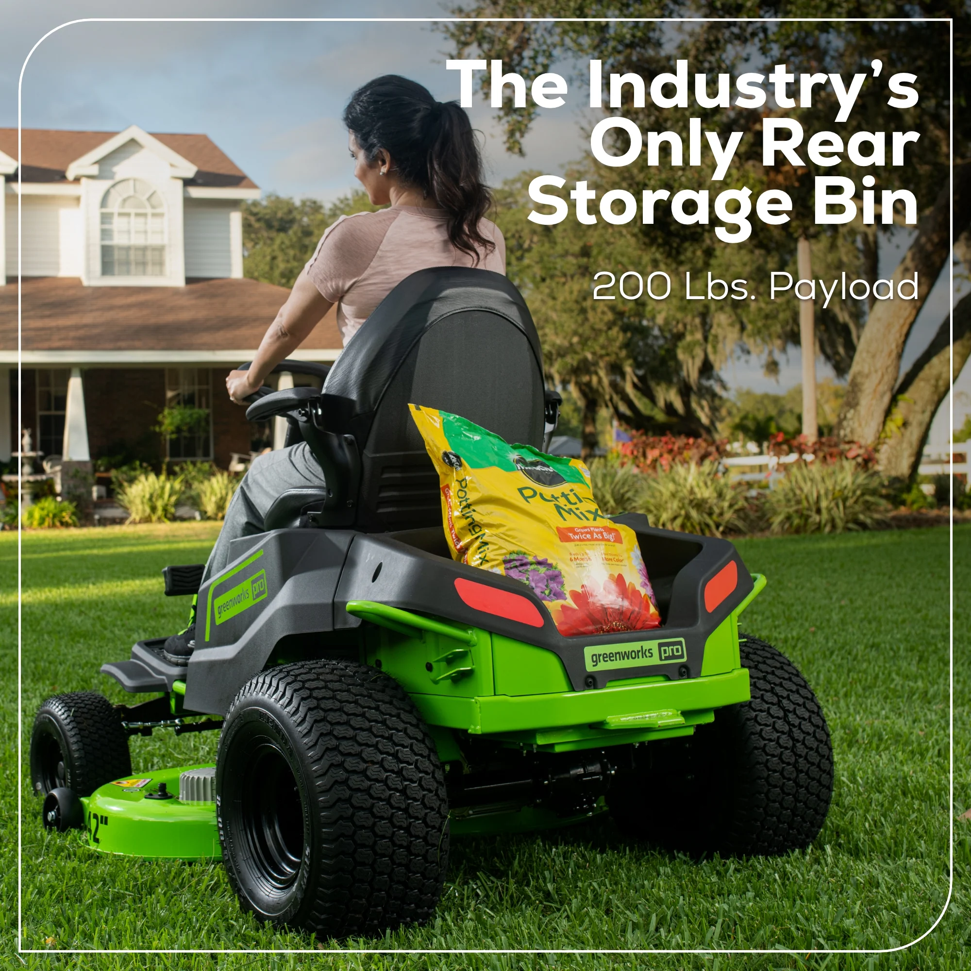 60V 42" Cordless Battery CrossoverT Riding Lawn Mower: (6) 8.0 Ah Batteries and (3) Dual-Port Turbo Chargers, CRT4261 - Image 9