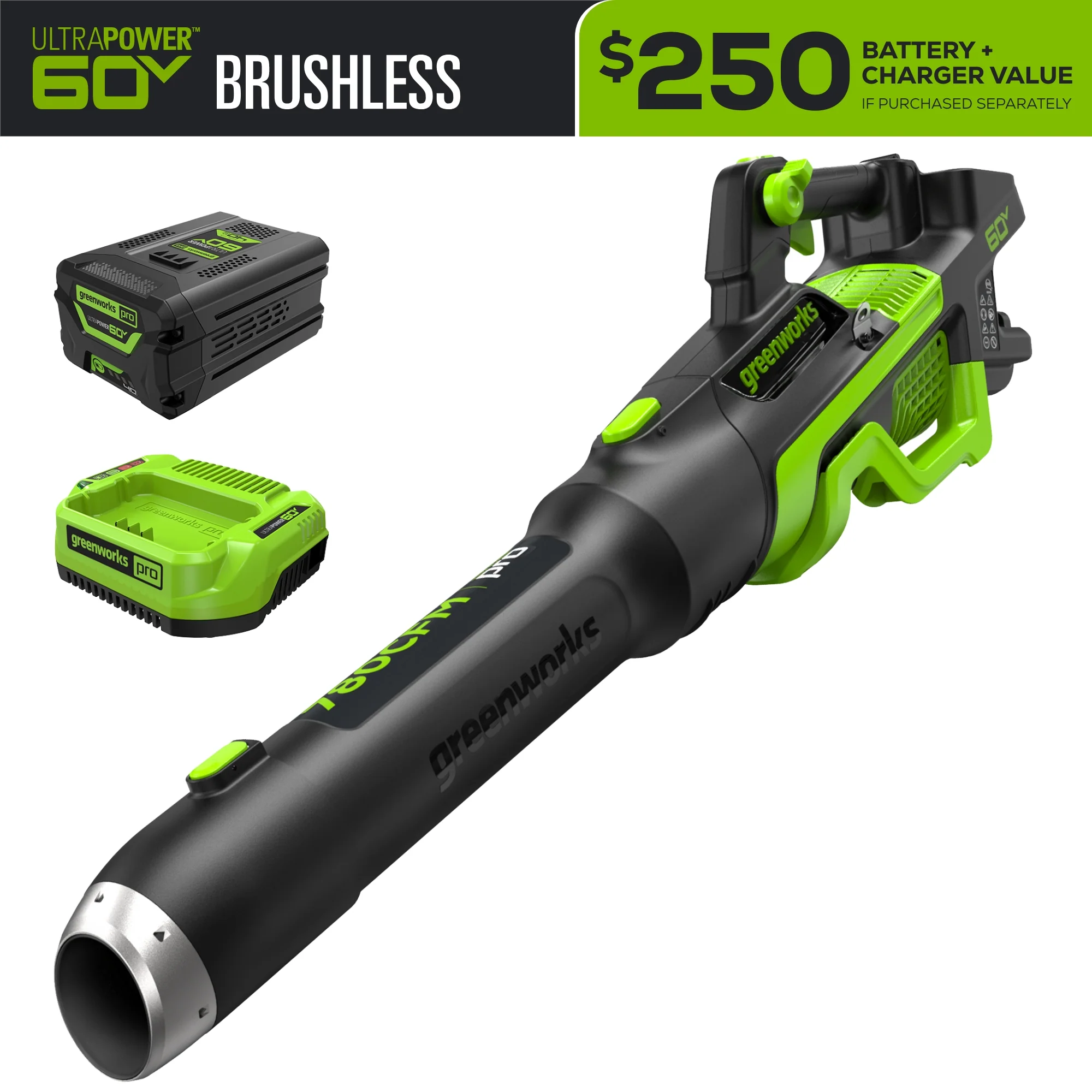 Pro 60V 780CFM Cordless Battery Leaf Blower, 4Ah Battery and Charger - Image 14