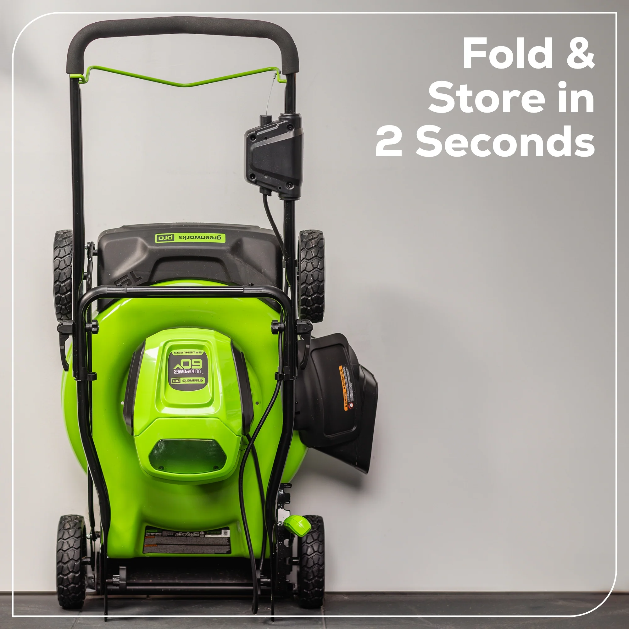60V 19" Cordless Battery Push Lawn Mower w/ 5.0Ah Battery & Charger, LM1906 - Image 11