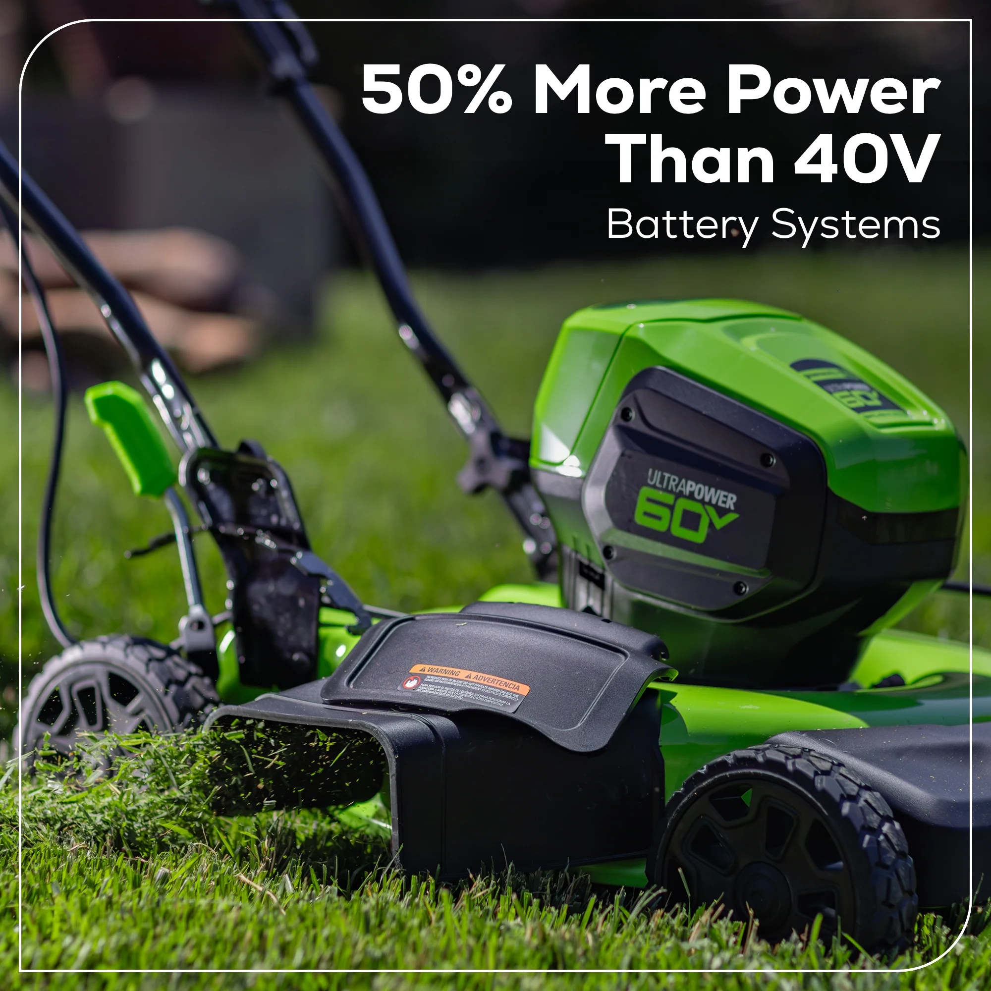 60V 19" Cordless Battery Push Lawn Mower w/ 5.0Ah Battery & Charger, LM1906 - Image 6