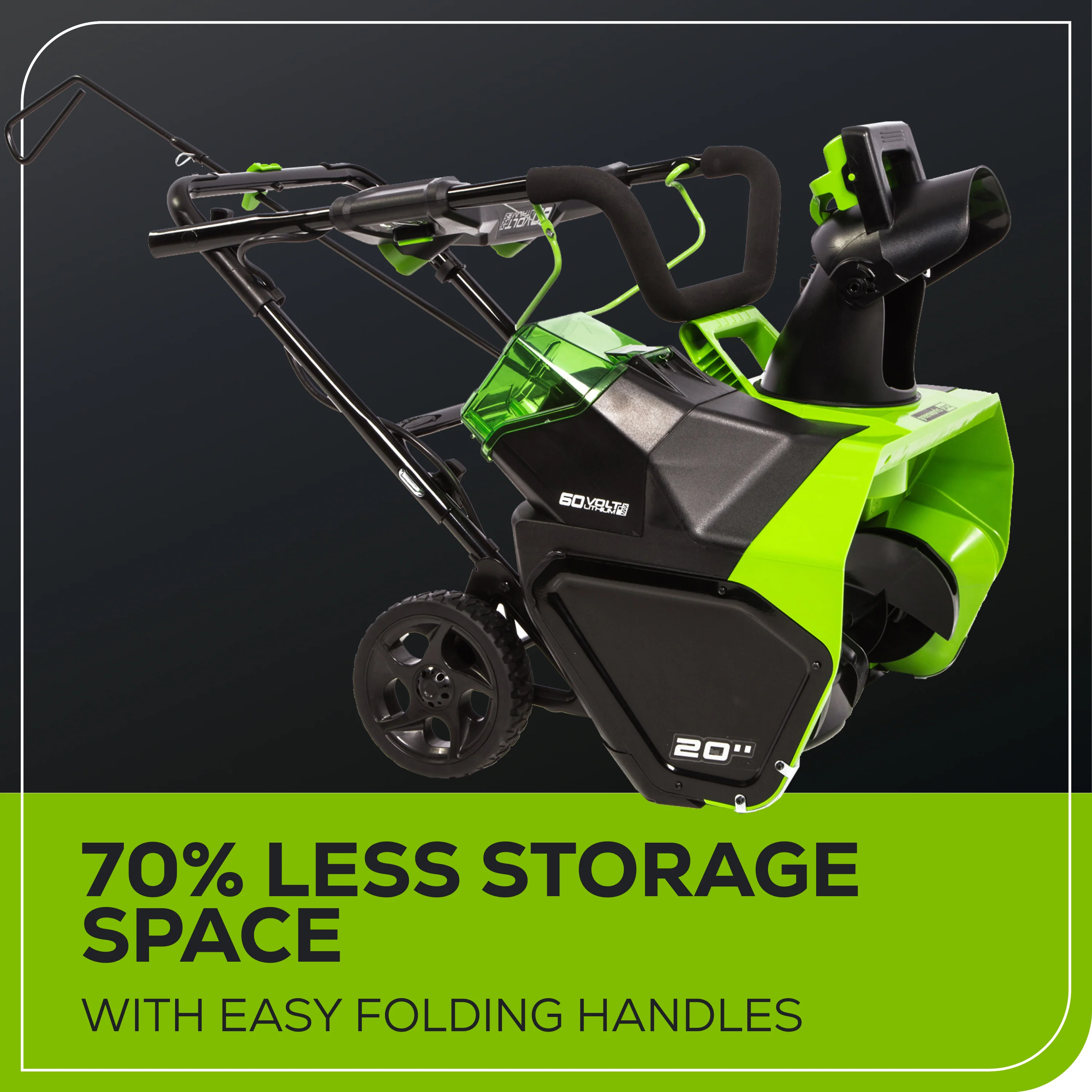 60V 20" Cordless Battery Single-Stage Snow Blower (Tool Only) - Image 6