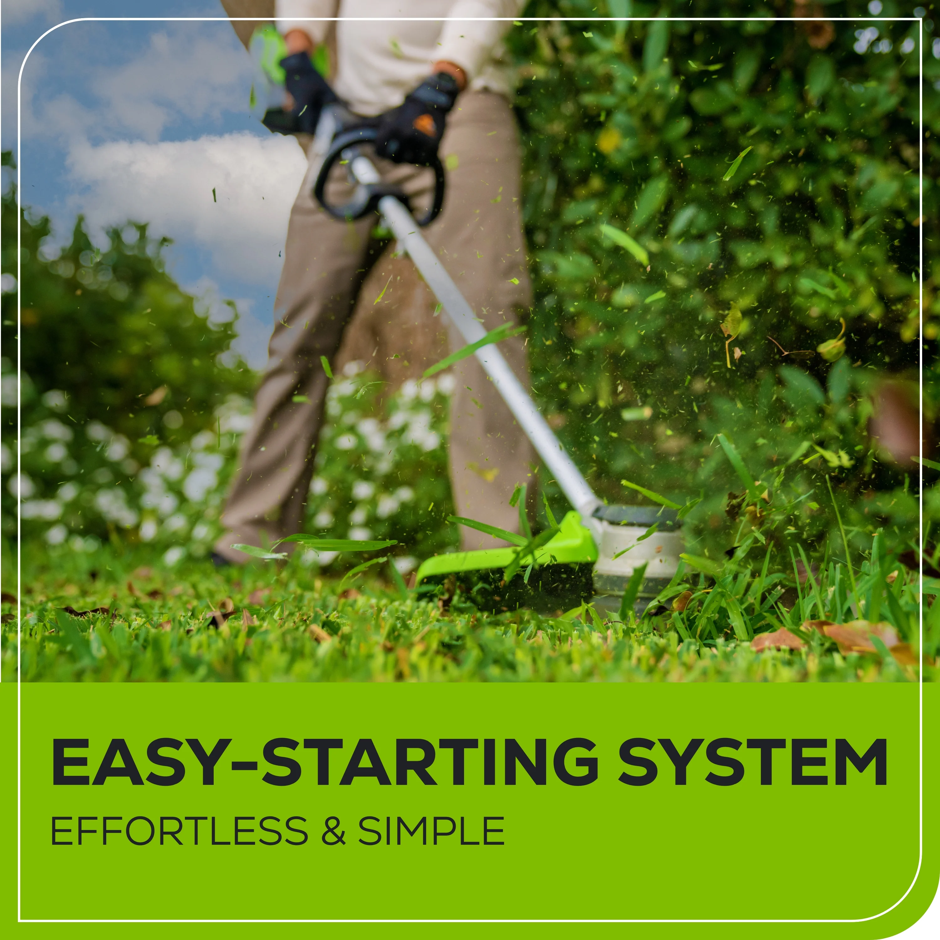 60V 16" Gen2 Cordless Battery String Trimmer: 2.5 Ah Battery and Charger - Image 10
