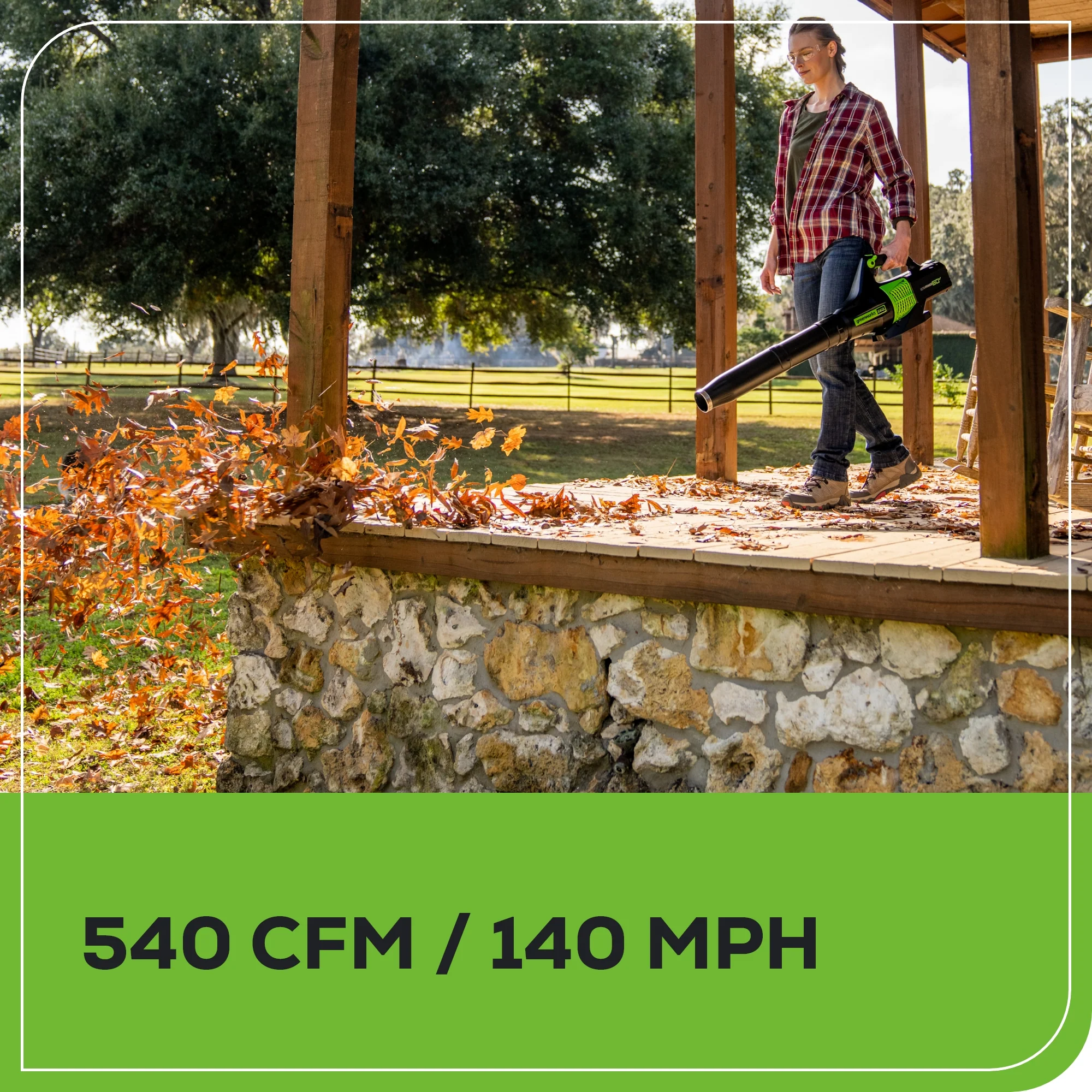 60V 13" Cordless Battery String Trimmer & 540 CFM Leaf Blower Combo Kit w/ 4.0Ah Battery & Charger - Image 6