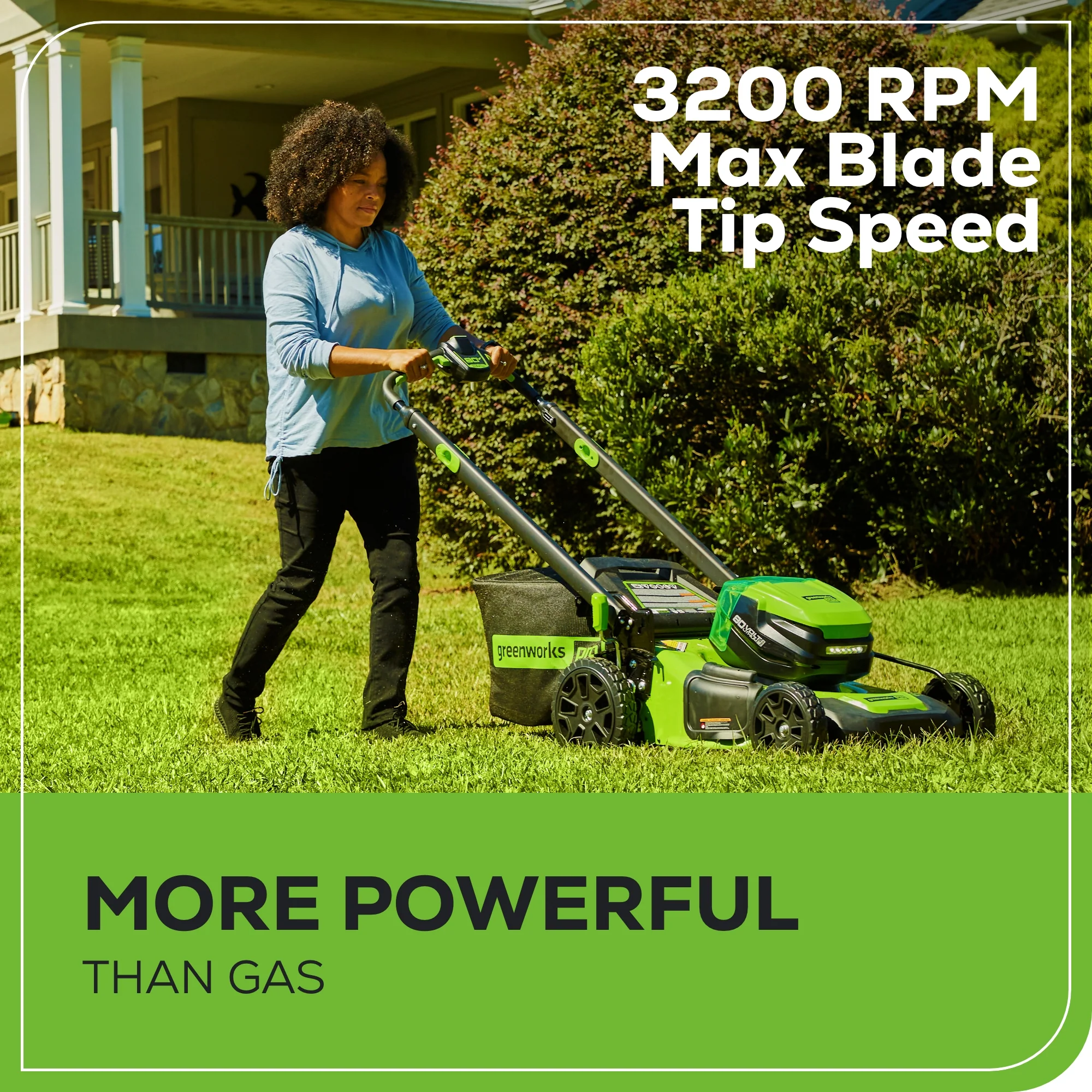 80V 21" Cordless Battery 4-in-1 Self-Propelled Mower w/ (2) 4.0Ah Batteries & Charger, LM2118S - Image 7