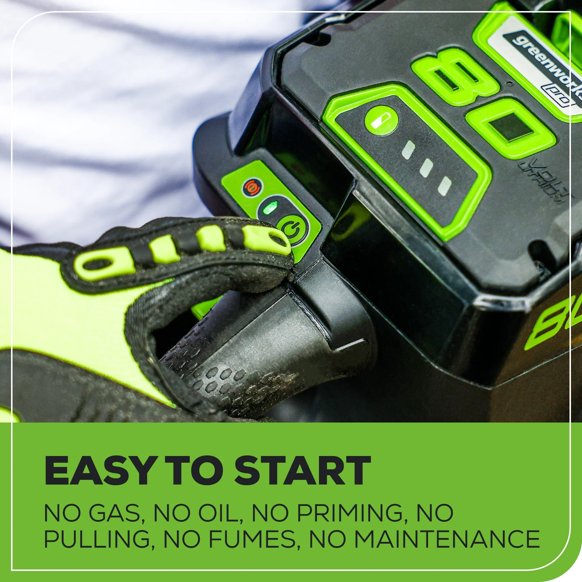 80V 18" Cordless Battery Chainsaw: 2.0 Ah Battery and Charger - Image 6