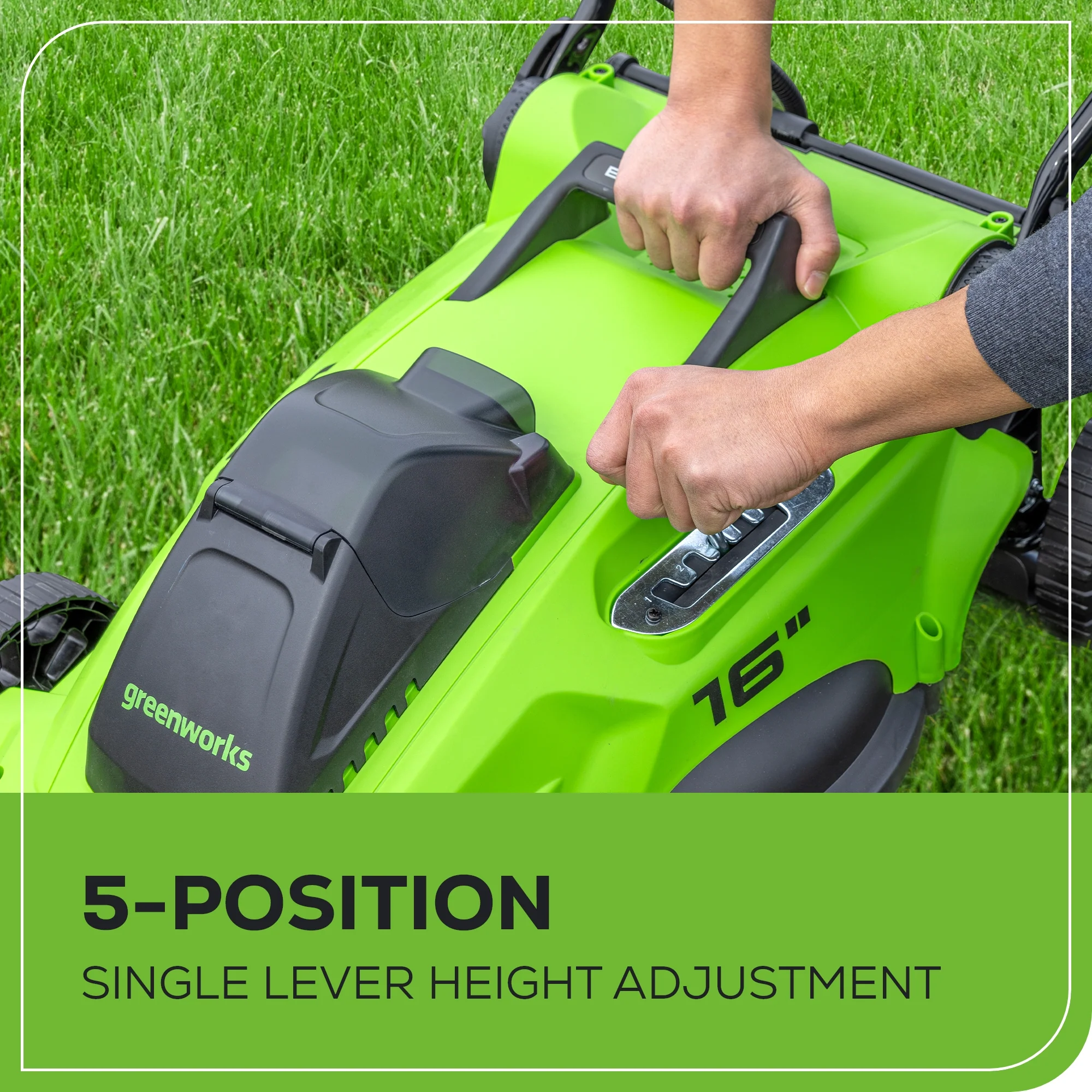 40V 16" Cordless Battery Brushless Push Lawn Mower and 350 CFM Blower Combo Kit: 4.0 Ah Battery and Charger - Image 9
