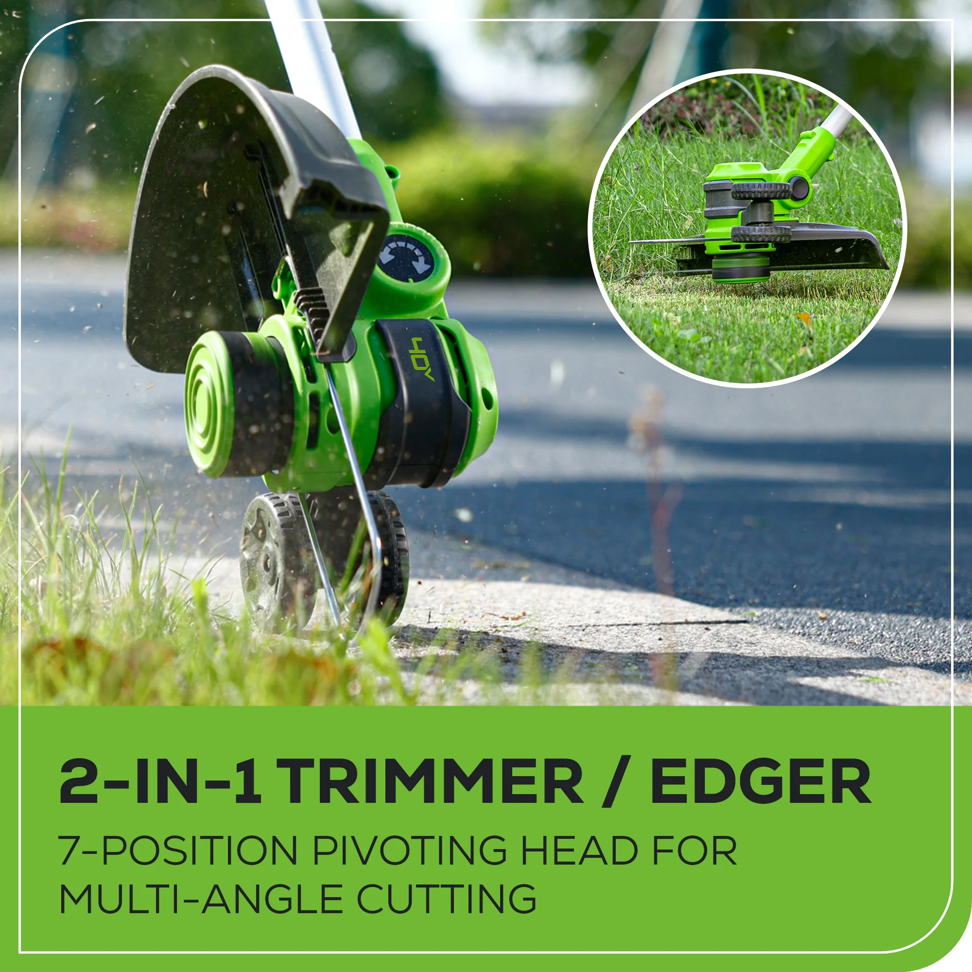 40V 13" Cordless Battery String Trimmer and 350 CFM Leaf Blower Combo Kit: 4.0 Ah Battery and Charger - Image 6