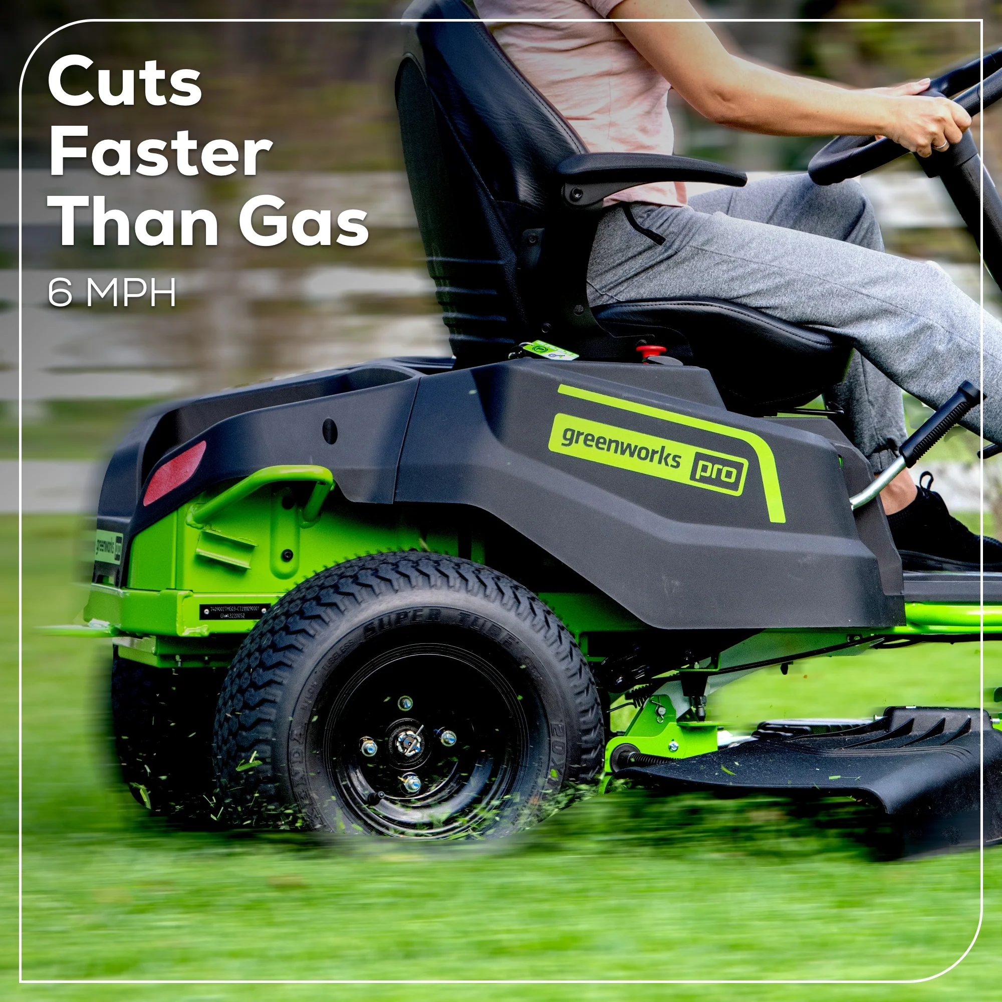 60V 42" Cordless Battery CrossoverT Riding Lawn Mower, (4) 8.0 Ah Batteries and (2) Dual-Port Turbo Chargers, CRT4262 - Image 8