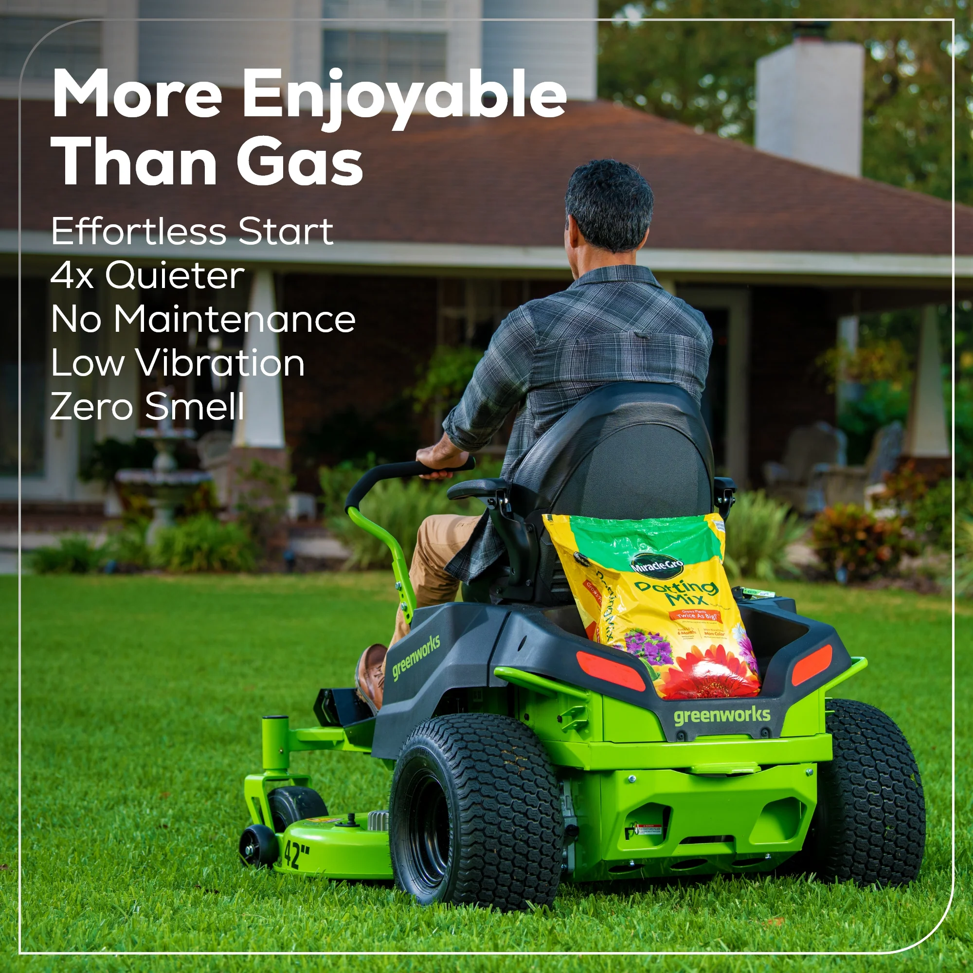 RENEWED 80V 42" Cordless Battery CrossoverZ Zero Turn Lawn Mower, (6) 5.0Ah Batteries and Chargers, CRZ4281 - Image 9