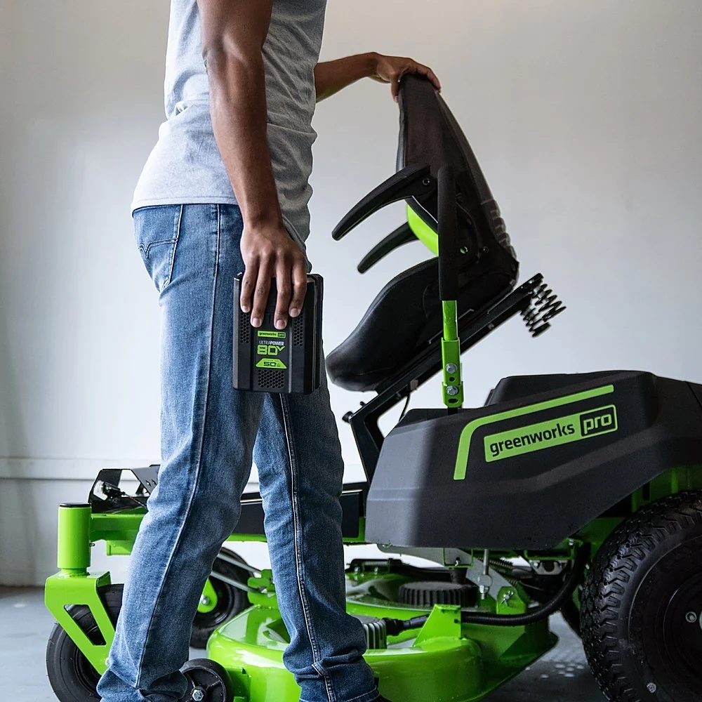 80V 42" Cordless Battery CrossoverZ Zero Turn Lawn Mower, Twelve (12) 4.0 Ah Batteries and (3) Dual-Port Turbo Chargers, CRZ4281 - Image 5