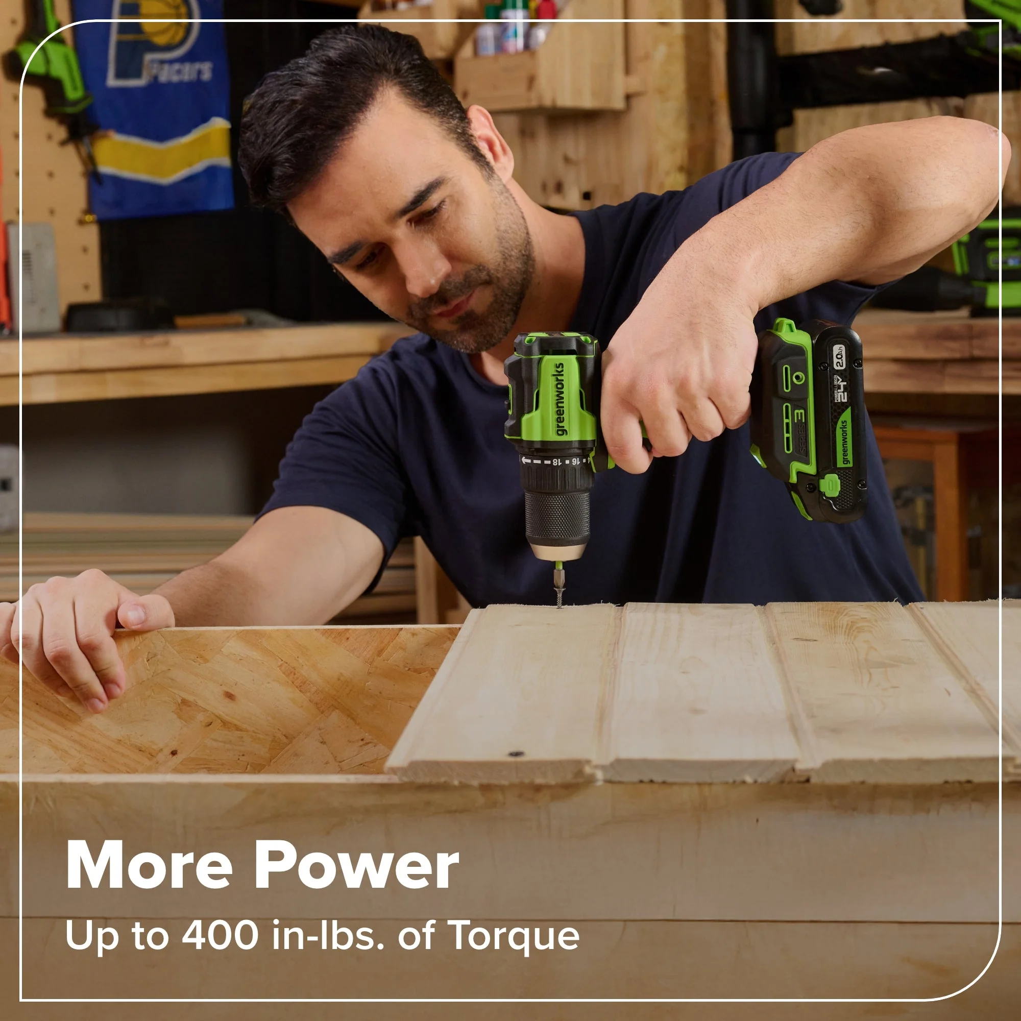 24V Brushless Power Tool 6PC Combo Kit: (2) 2.0 Ah USB-C Batteries and 30W Charger - Image 8